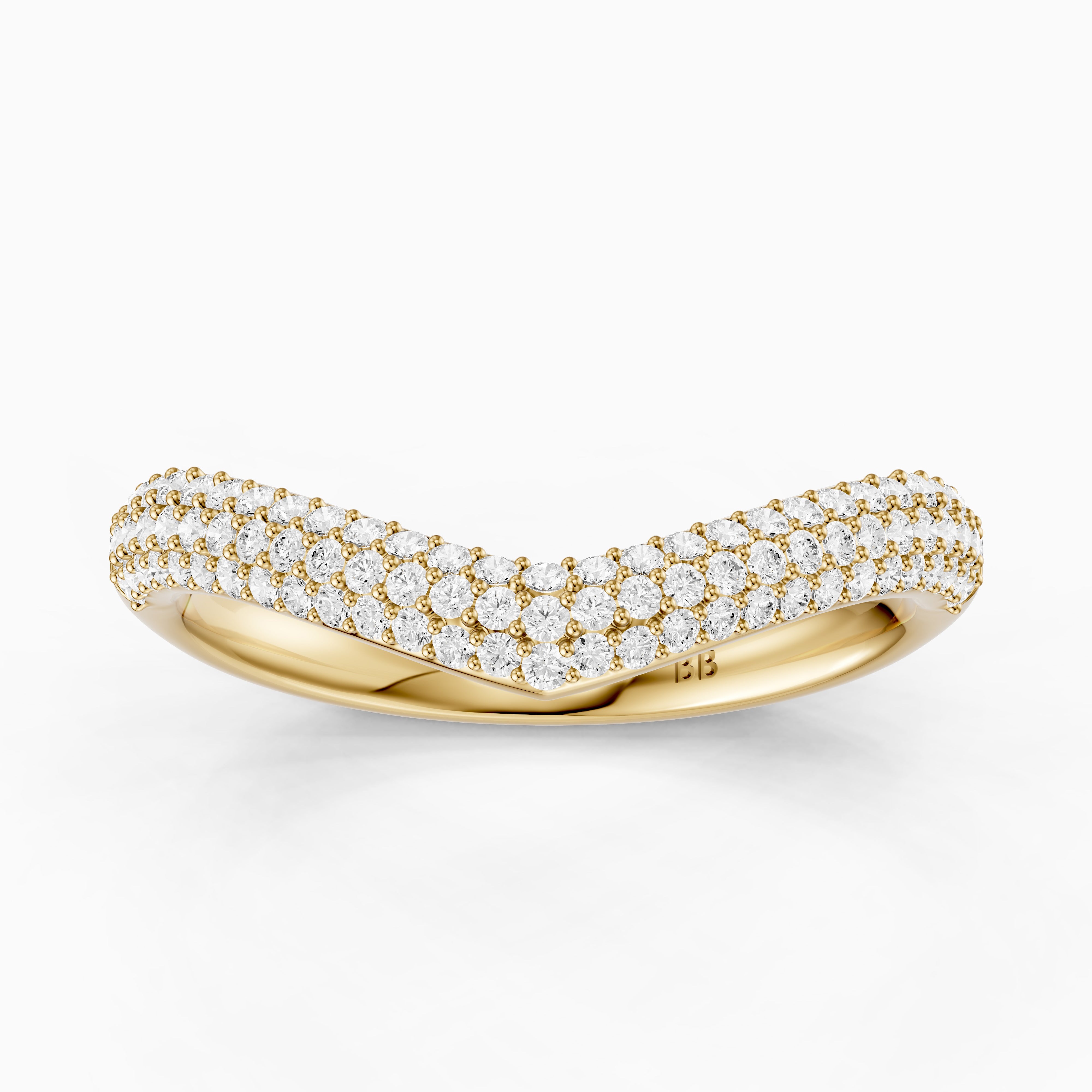Scarlett Multi Row Pavé Lab Grown Diamond Curved Band