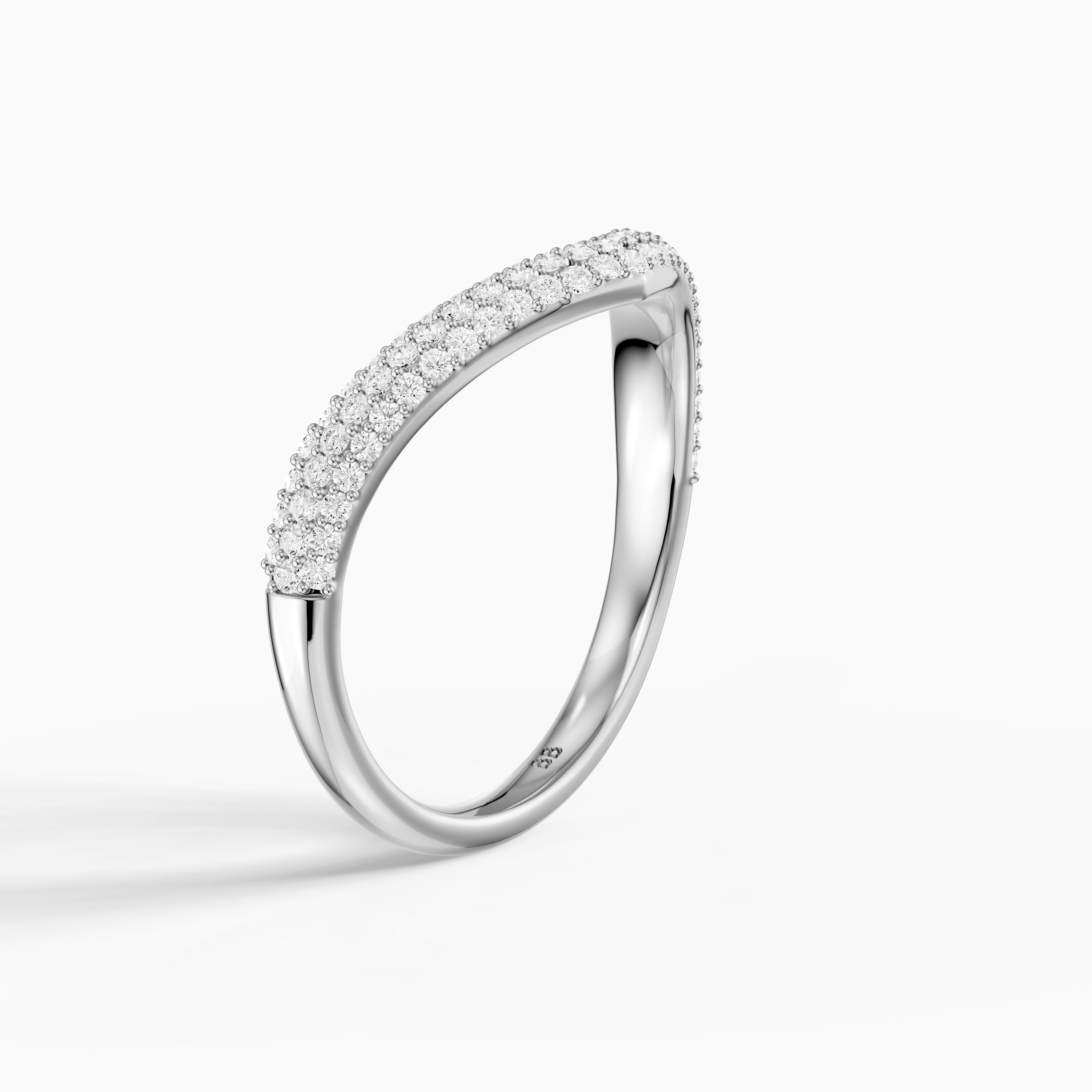 Scarlett Multi Row Pavé Lab Grown Diamond Curved Band