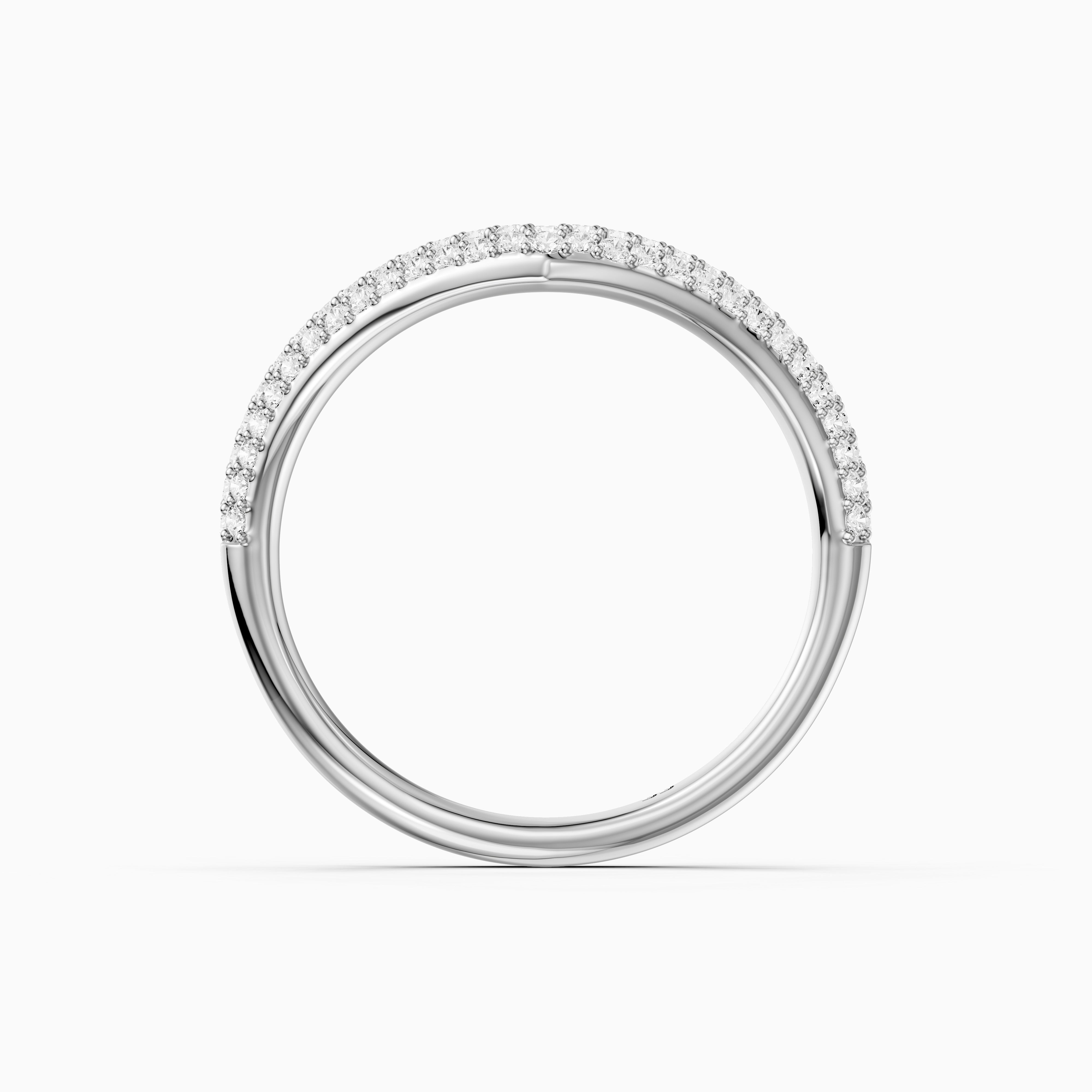Scarlett Multi Row Pavé Lab Grown Diamond Curved Band