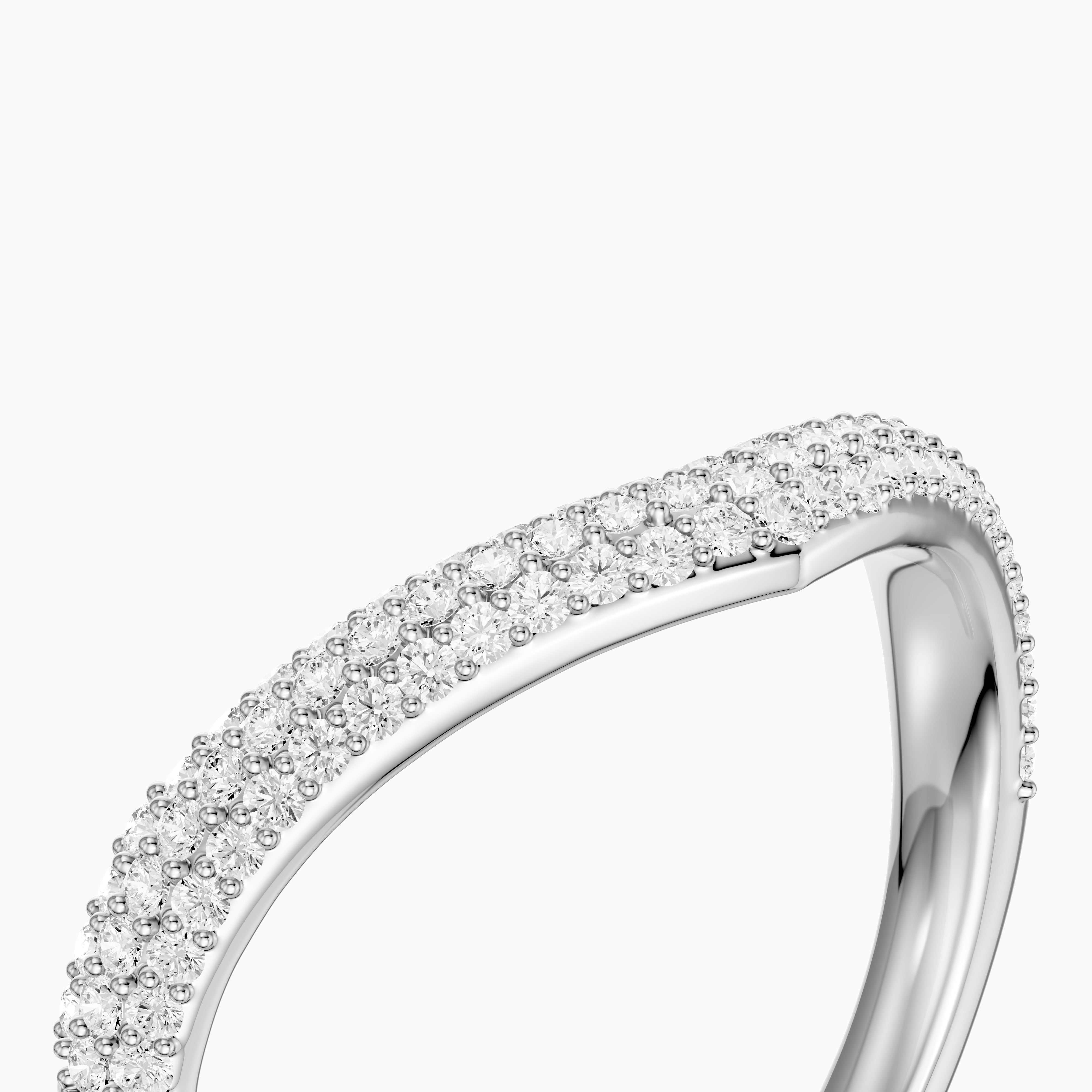 Scarlett Multi Row Pavé Lab Grown Diamond Curved Band