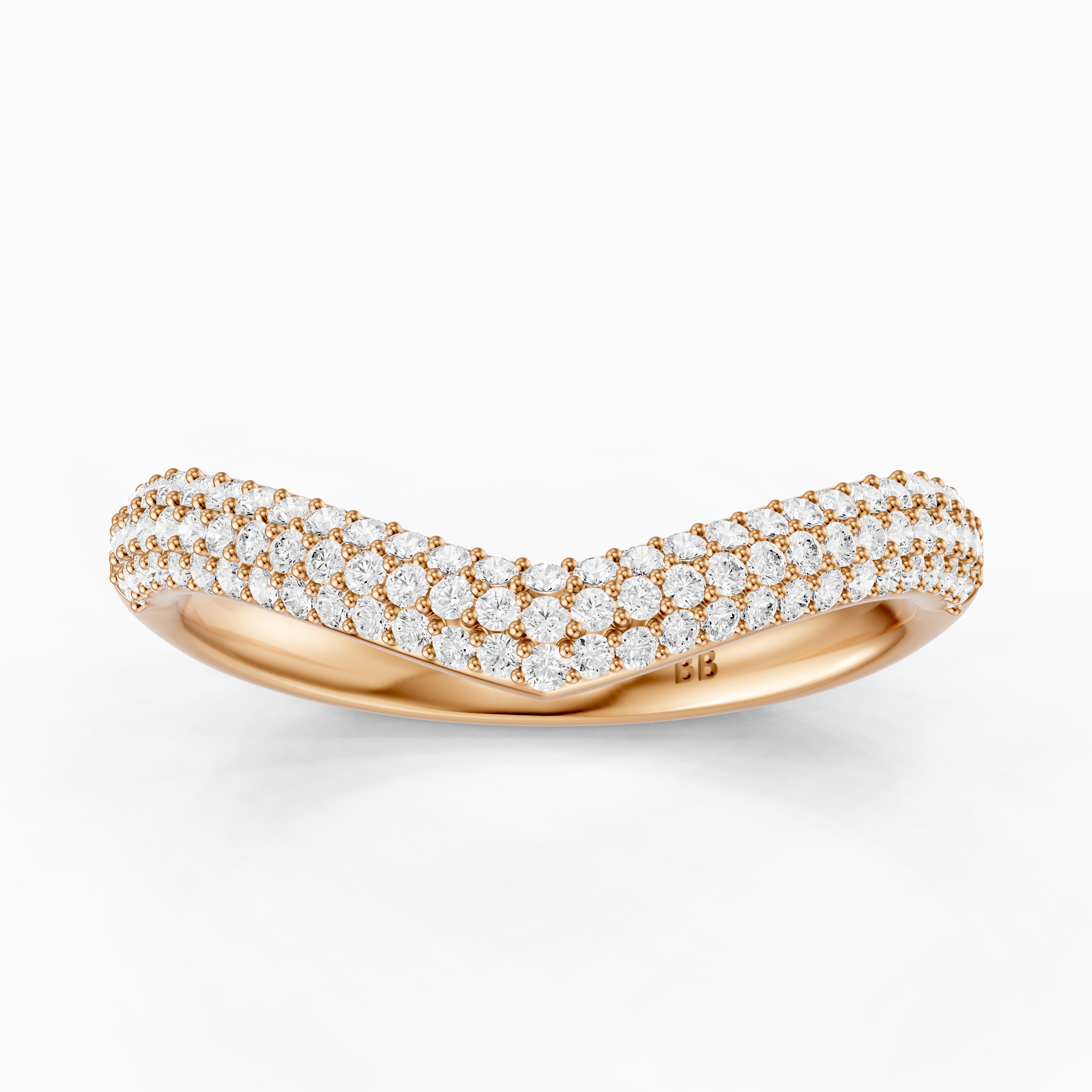 Scarlett Multi Row Pavé Lab Grown Diamond Curved Band