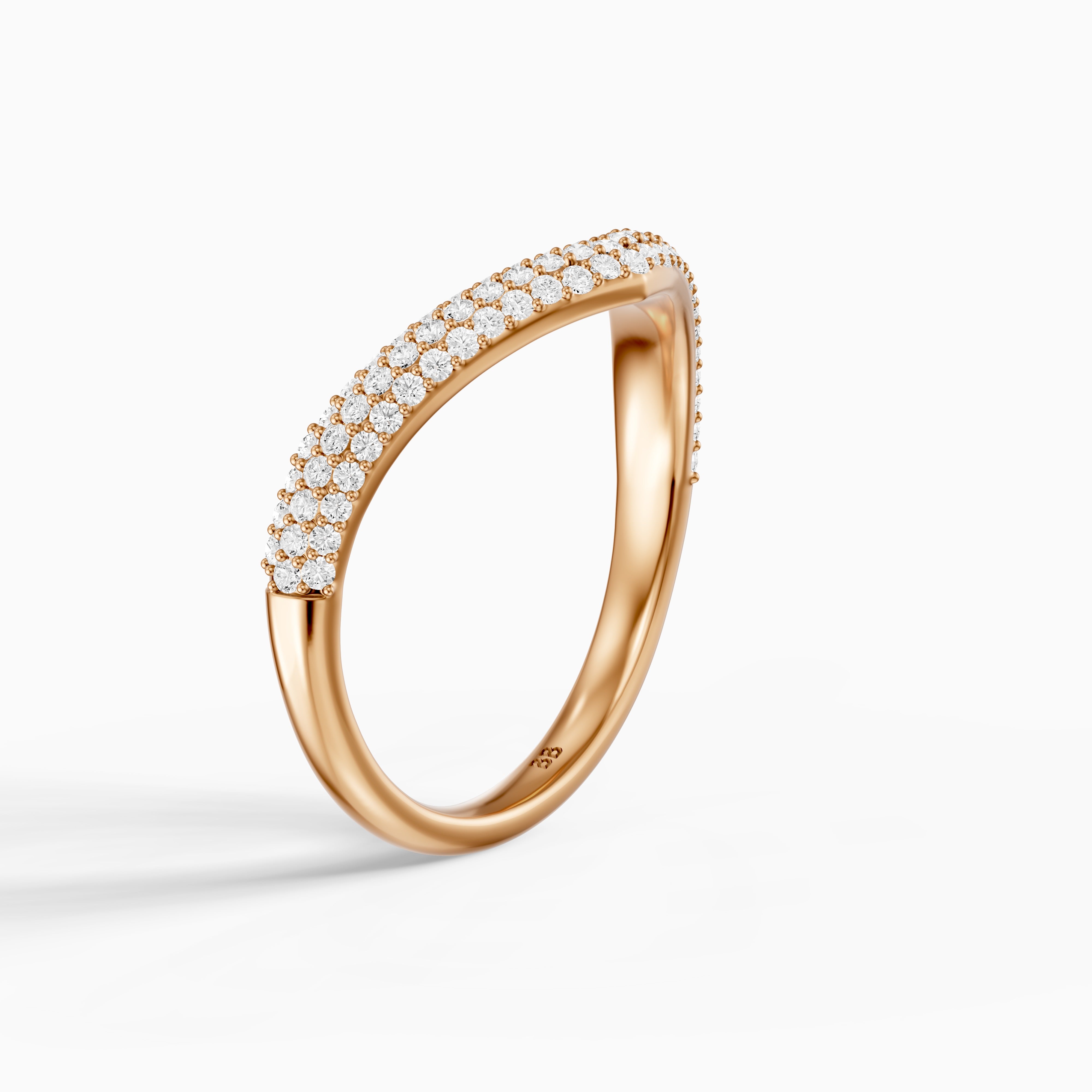Scarlett Multi Row Pavé Lab Grown Diamond Curved Band