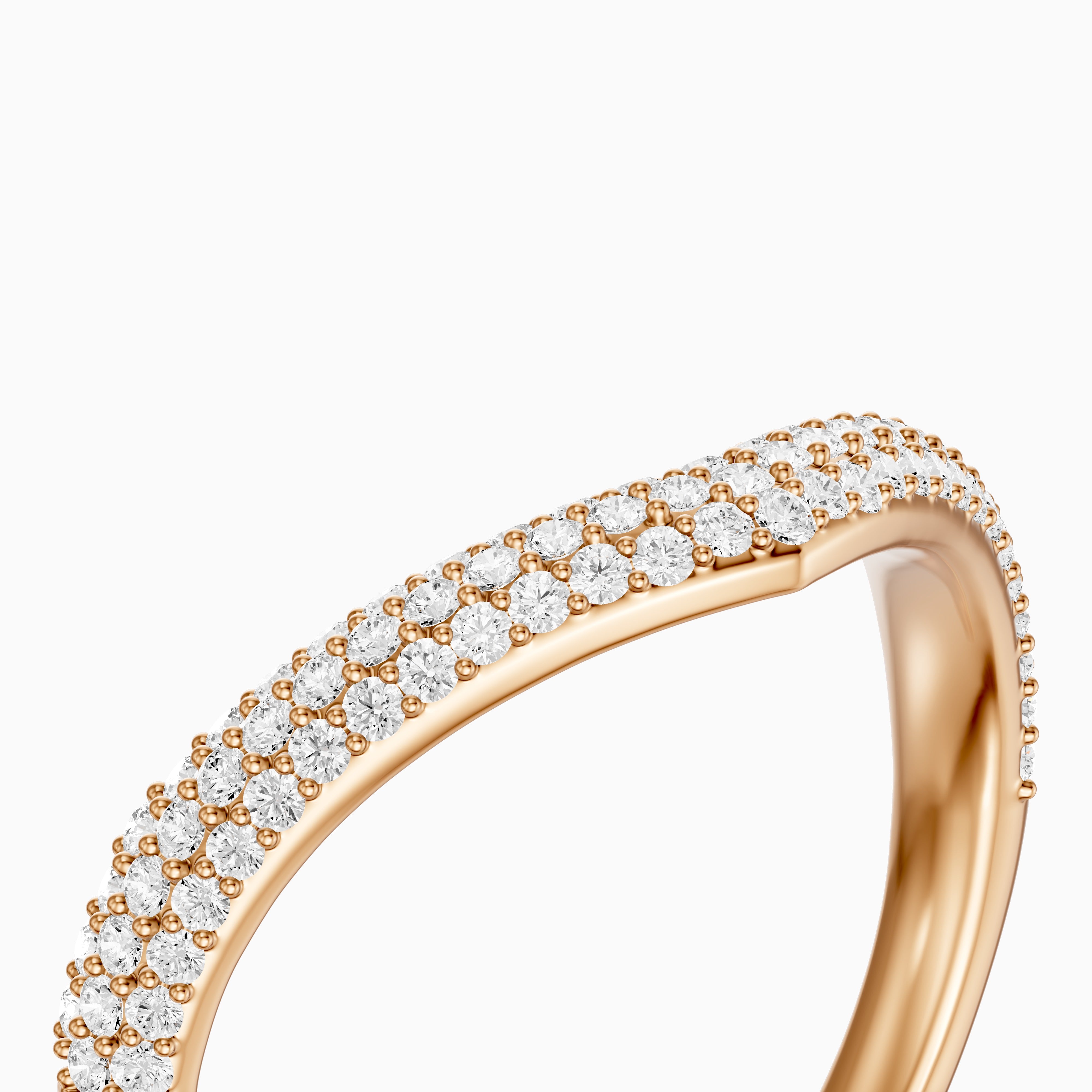 Scarlett Multi Row Pavé Lab Grown Diamond Curved Band