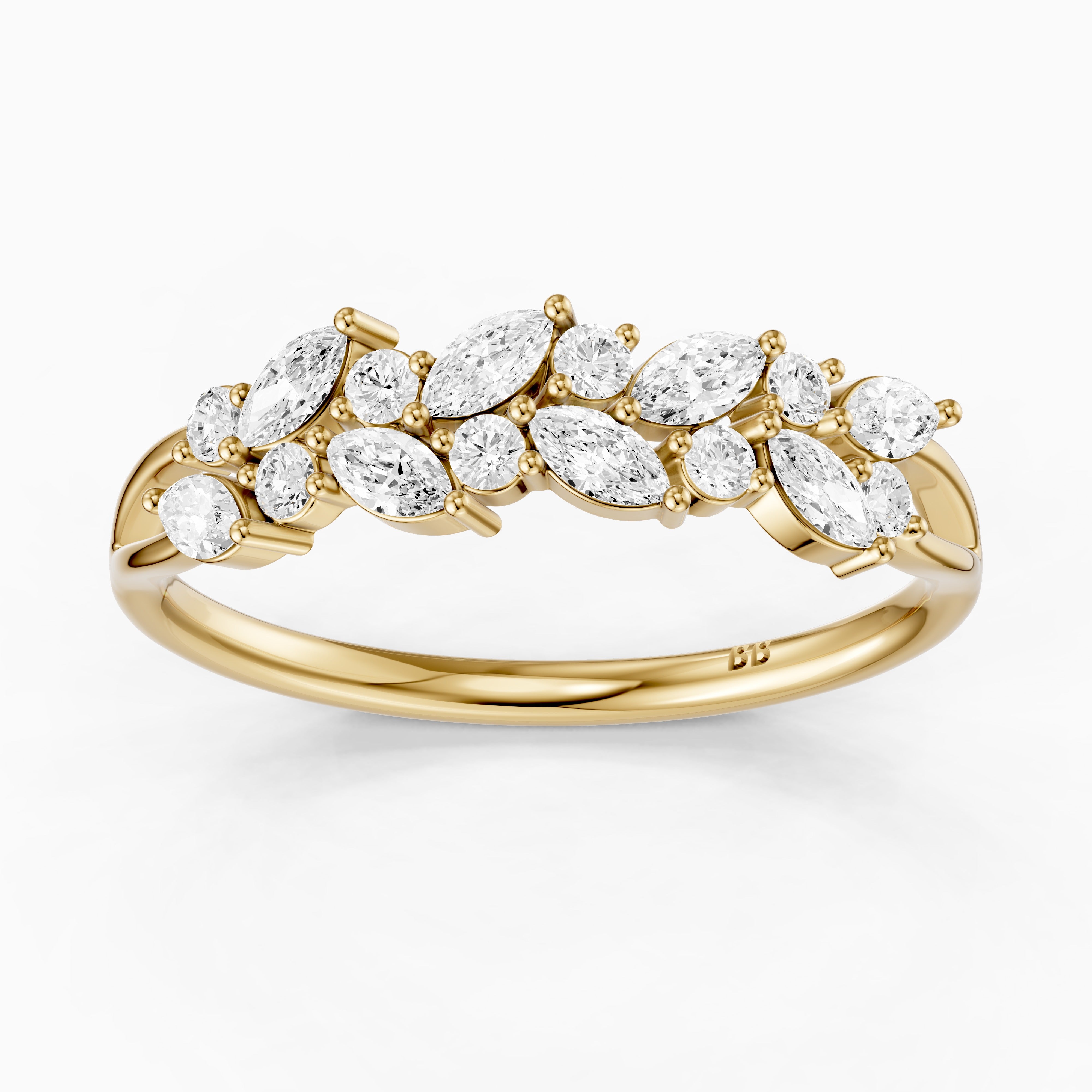 Angelina Marquise Cluster Lab Grown Diamond Anniversary Band
