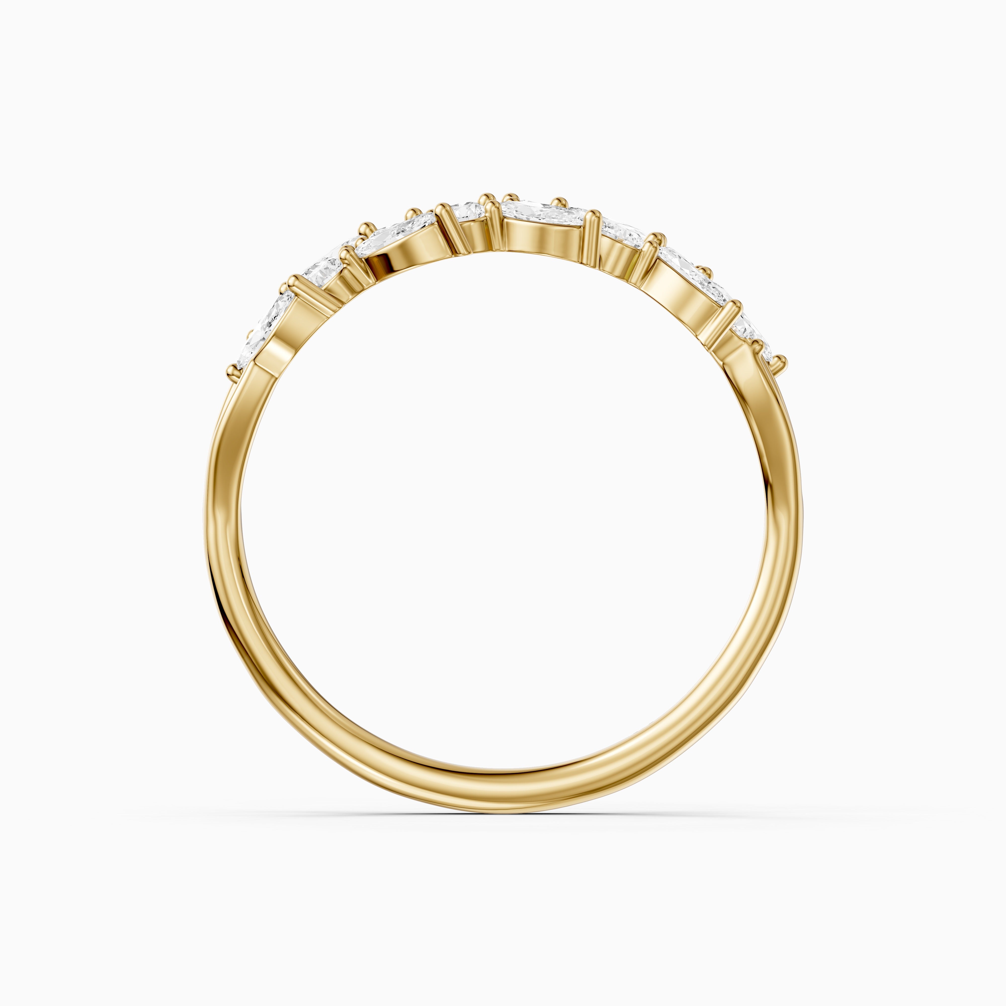 Angelina Marquise Cluster Lab Grown Diamond Anniversary Band