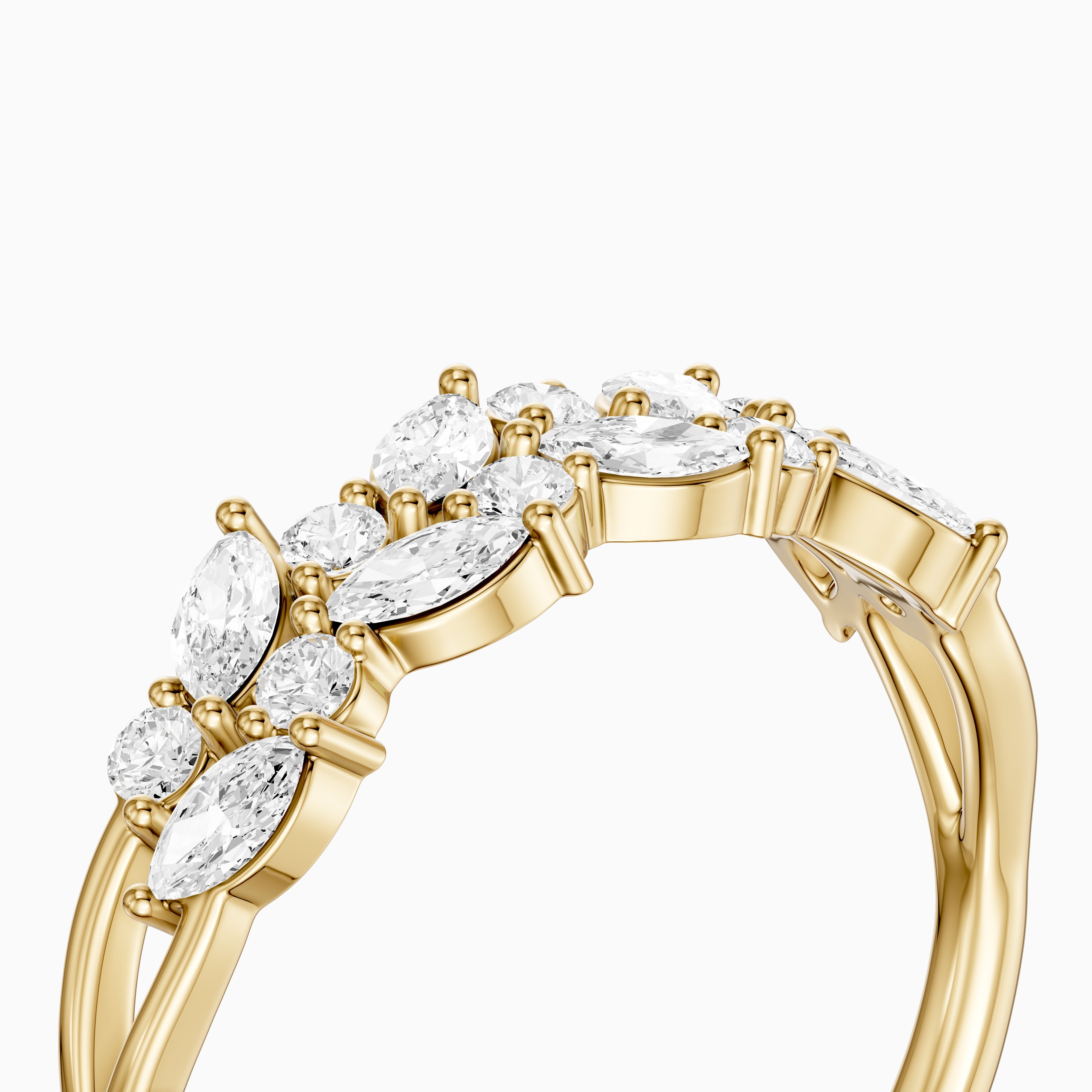 Angelina Marquise Cluster Lab Grown Diamond Anniversary Band