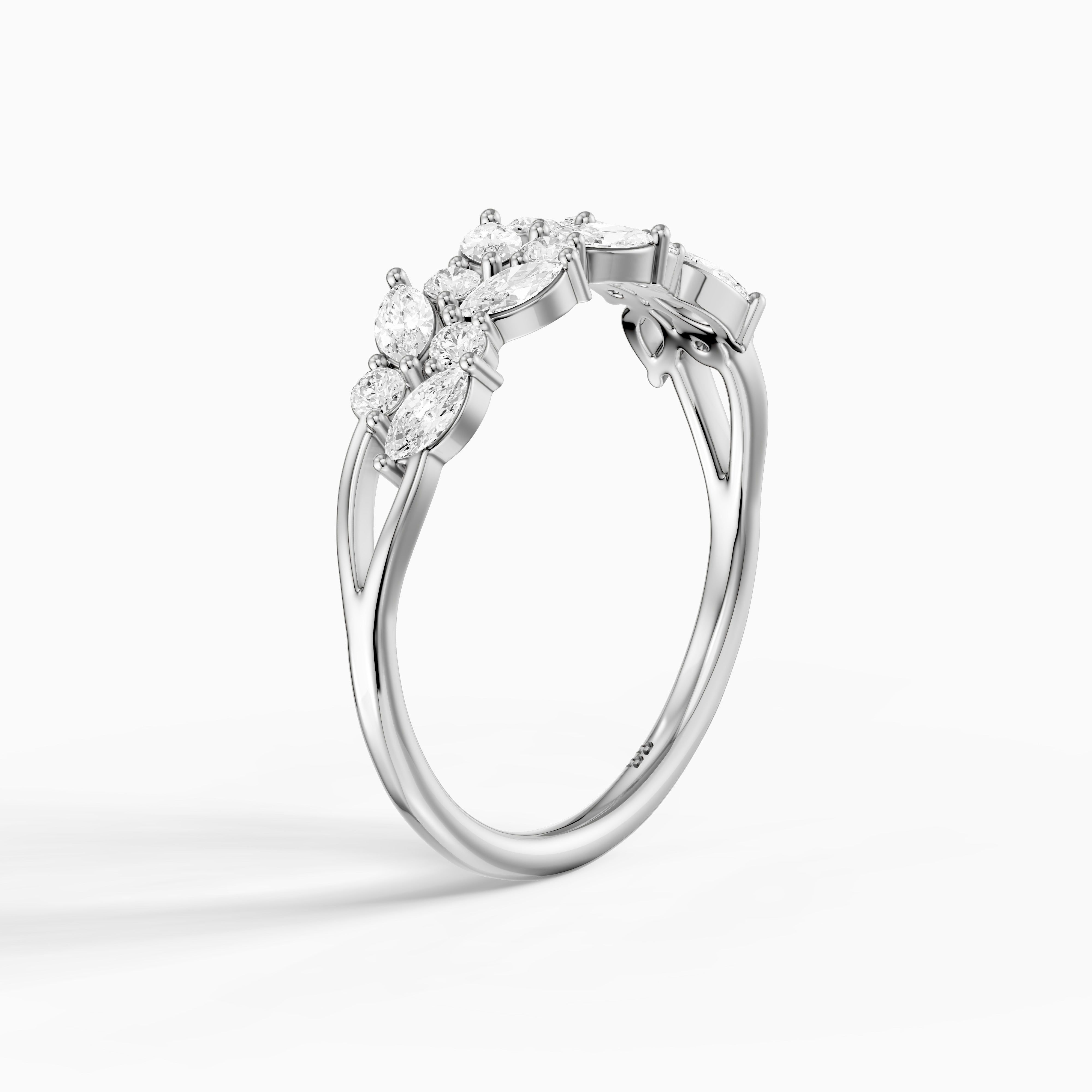 Angelina Marquise Cluster Lab Grown Diamond Anniversary Band