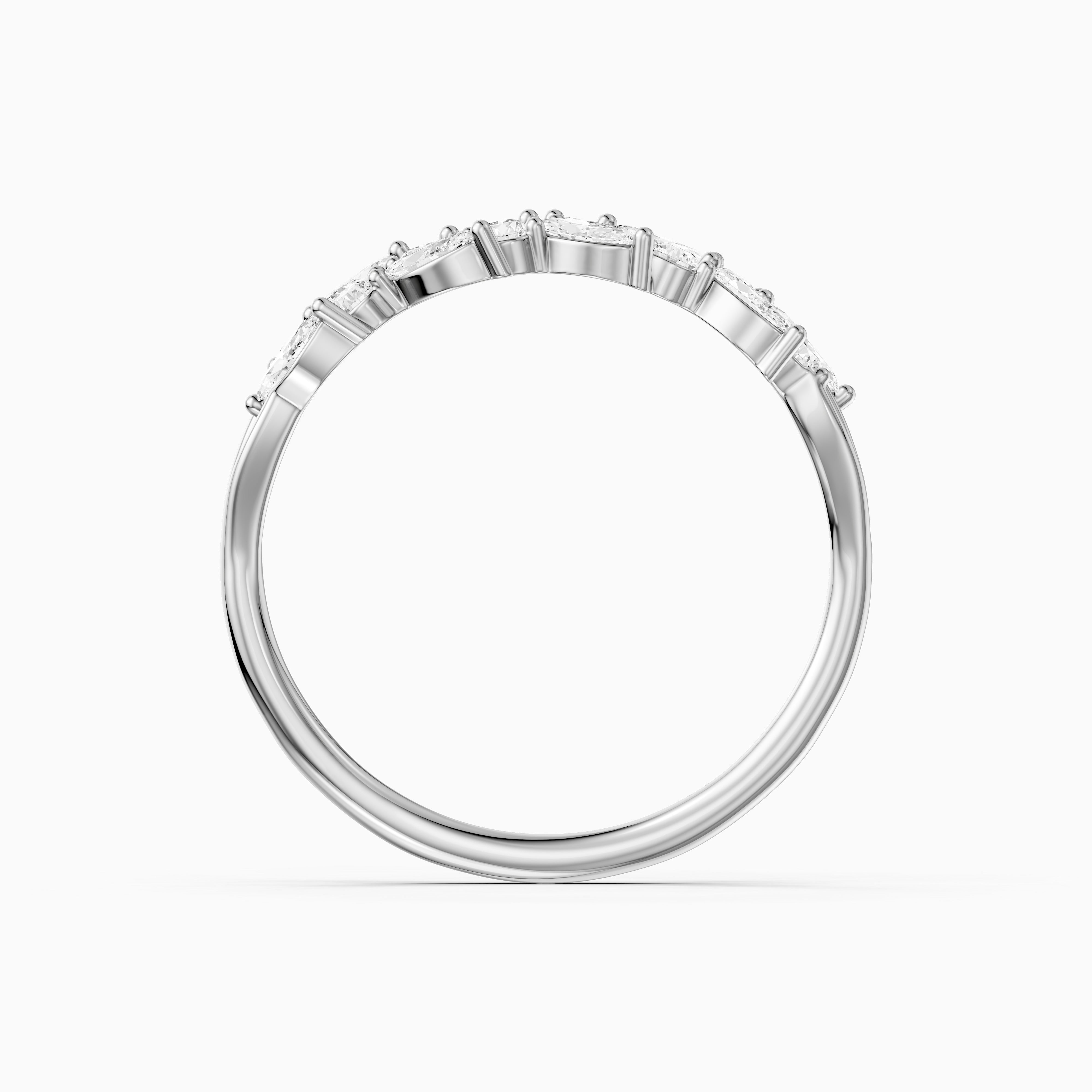 Angelina Marquise Cluster Lab Grown Diamond Anniversary Band