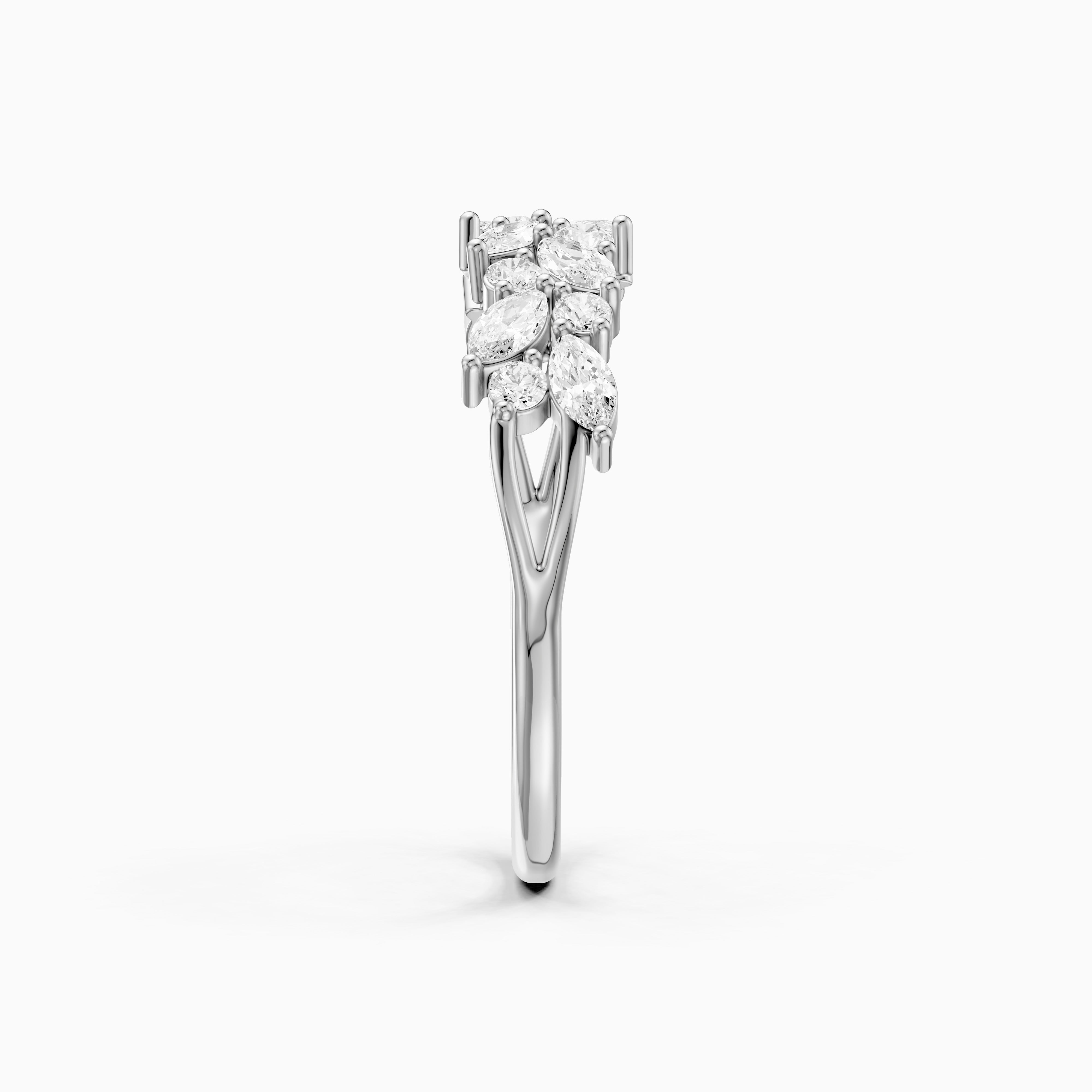Angelina Marquise Cluster Lab Grown Diamond Anniversary Band
