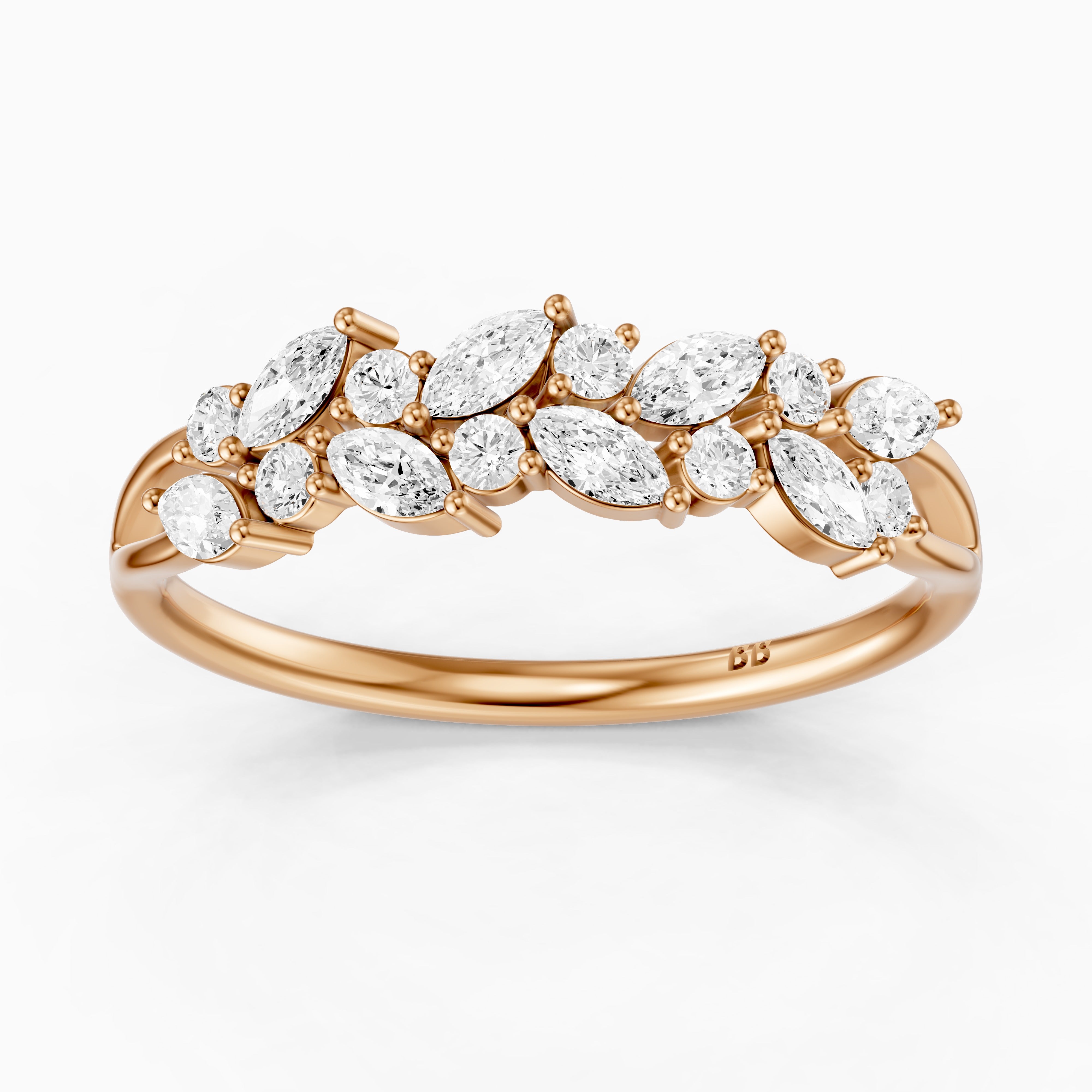 Angelina Marquise Cluster Lab Grown Diamond Anniversary Band