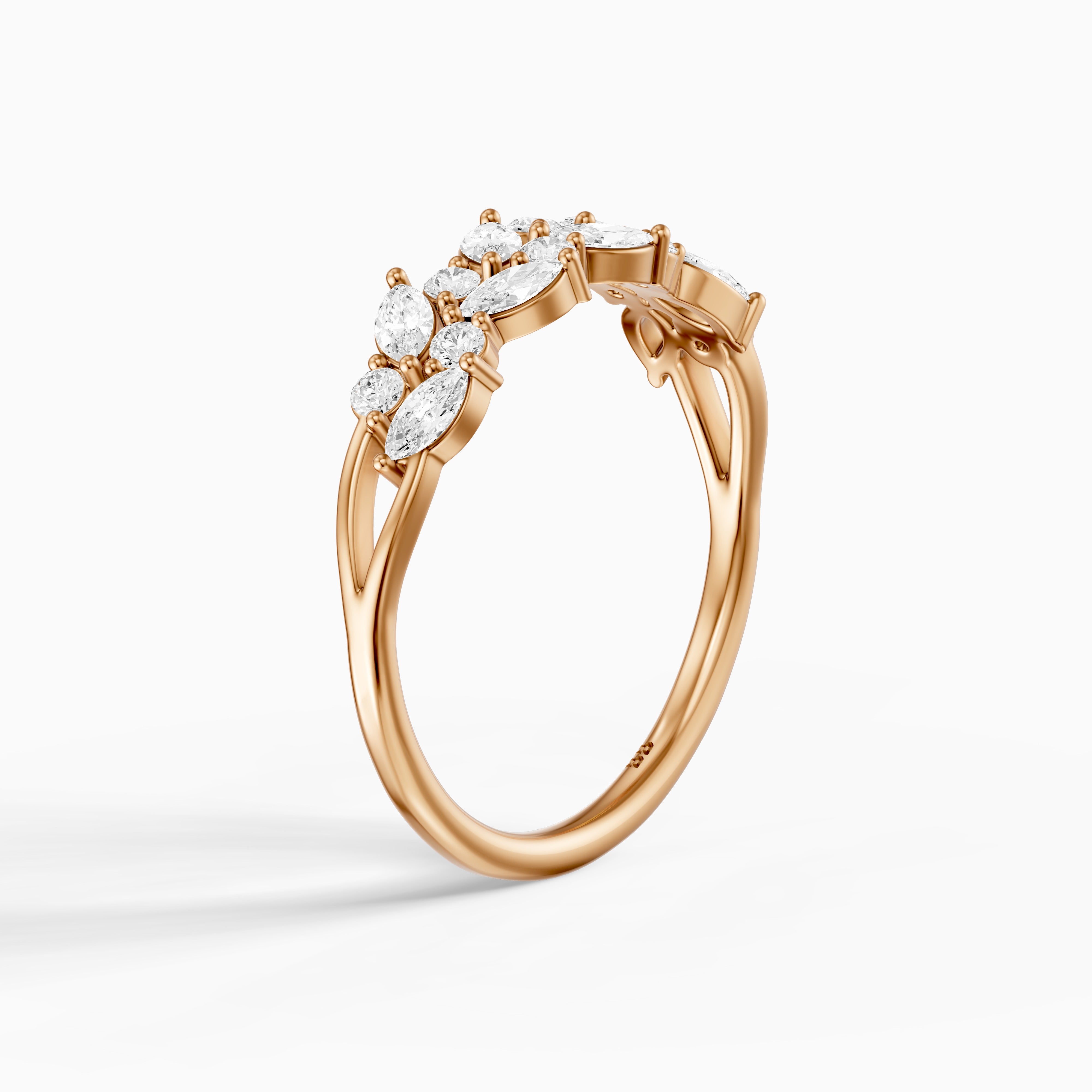 Angelina Marquise Cluster Lab Grown Diamond Anniversary Band