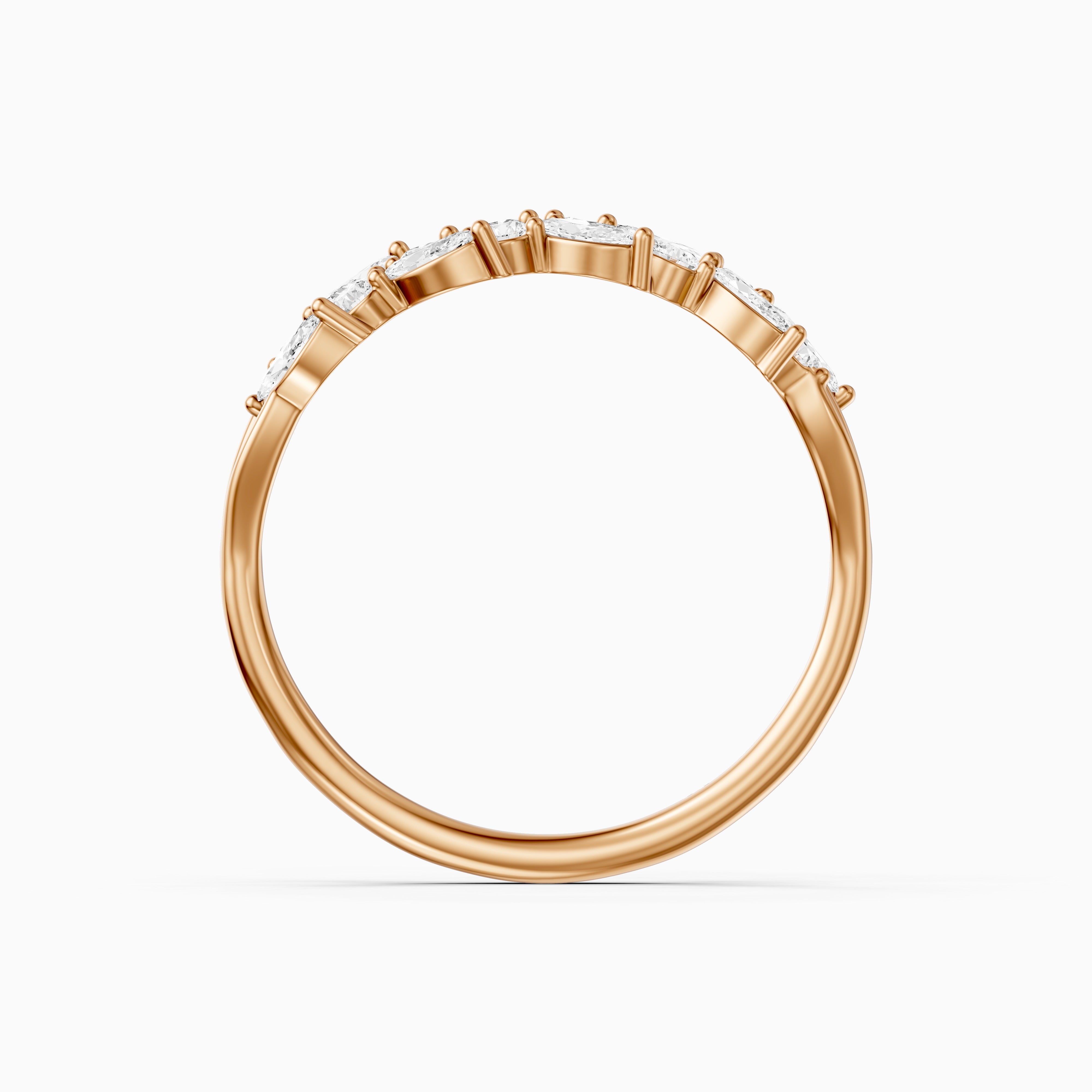 Angelina Marquise Cluster Lab Grown Diamond Anniversary Band