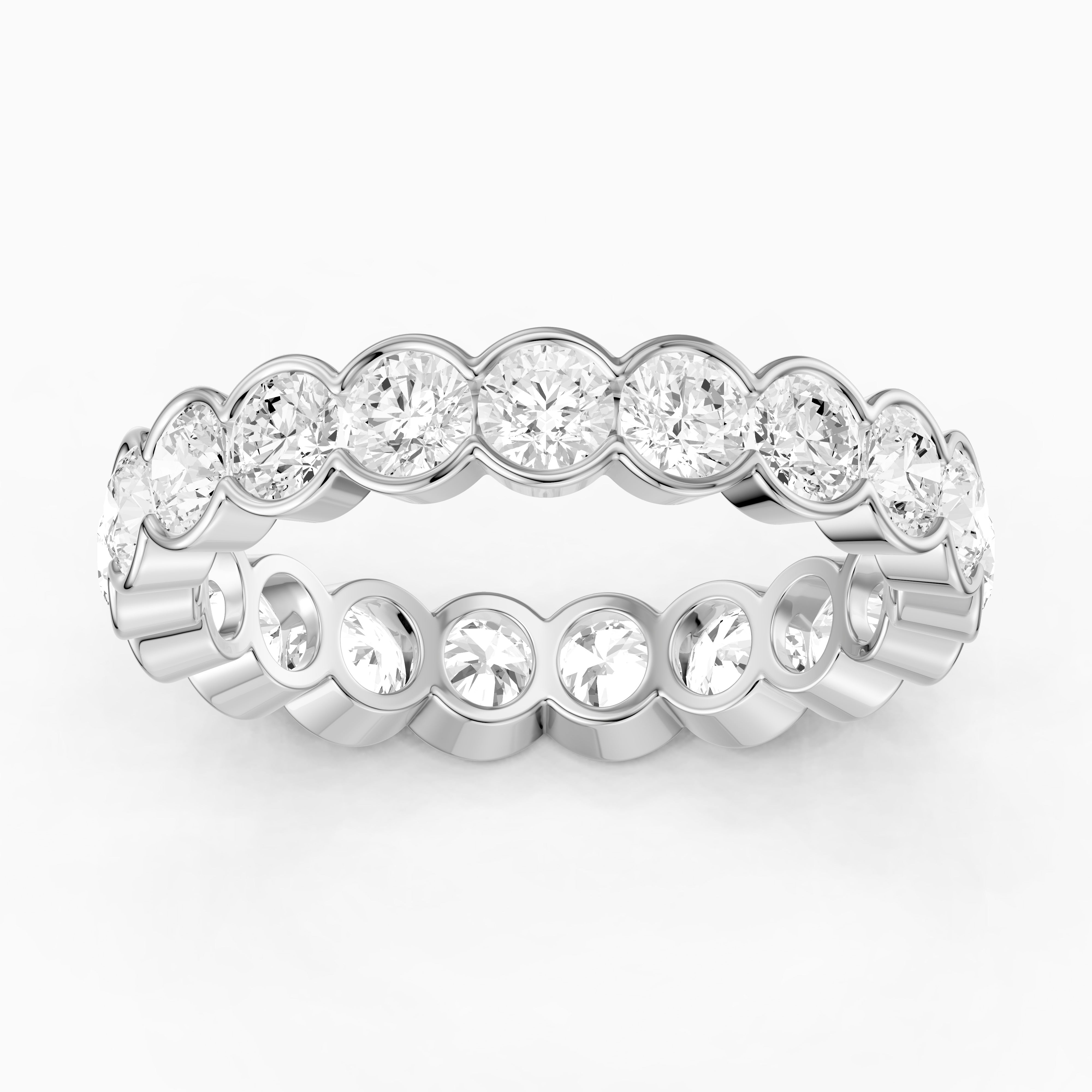 Jennifer Bezel Set Round Lab Grown Diamond Eternity Band
