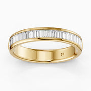 Megan Baguette Cut Channel Set Lab Grown Diamond Eternity Wedding Band