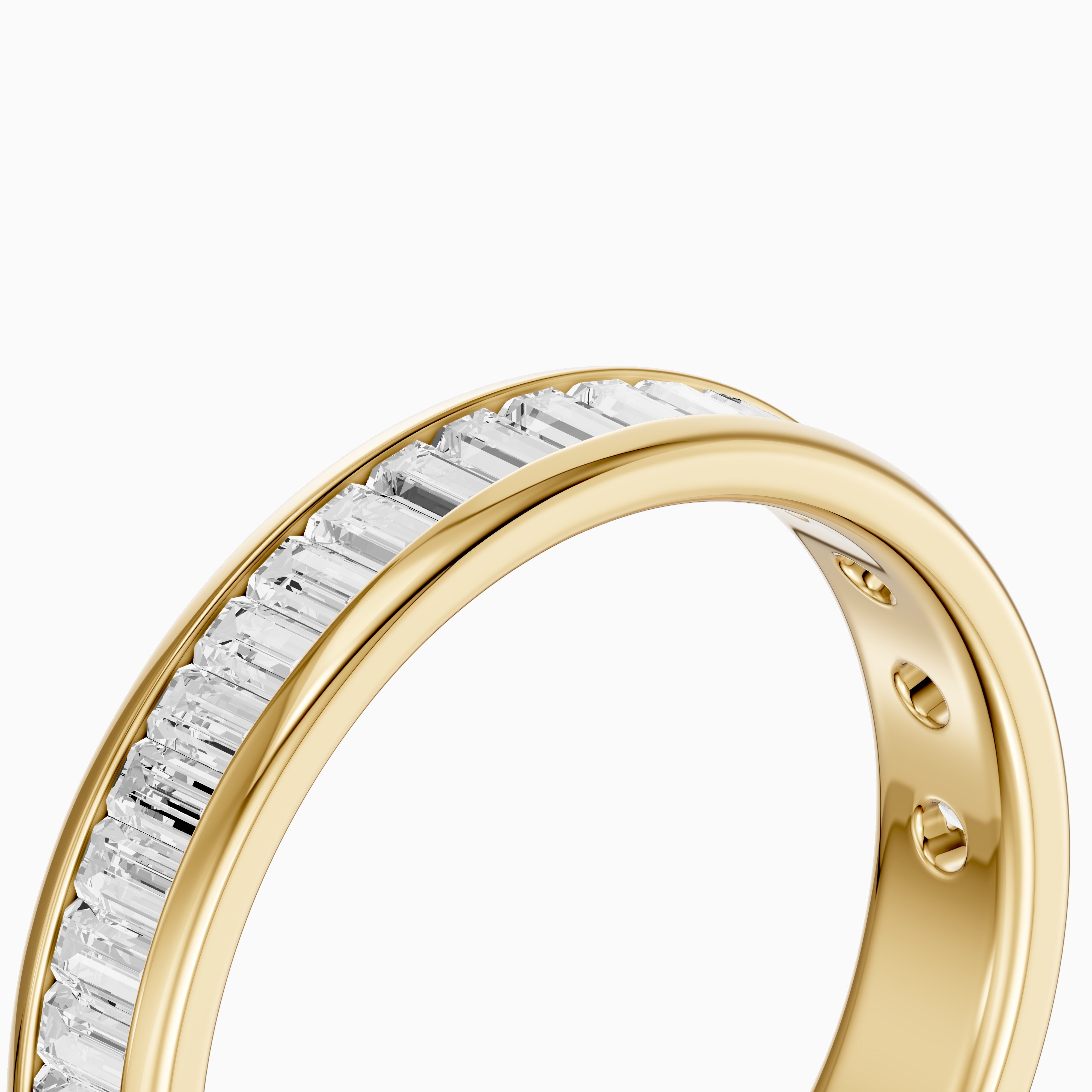 Megan Baguette Cut Channel Set Lab Grown Diamond Eternity Wedding Band