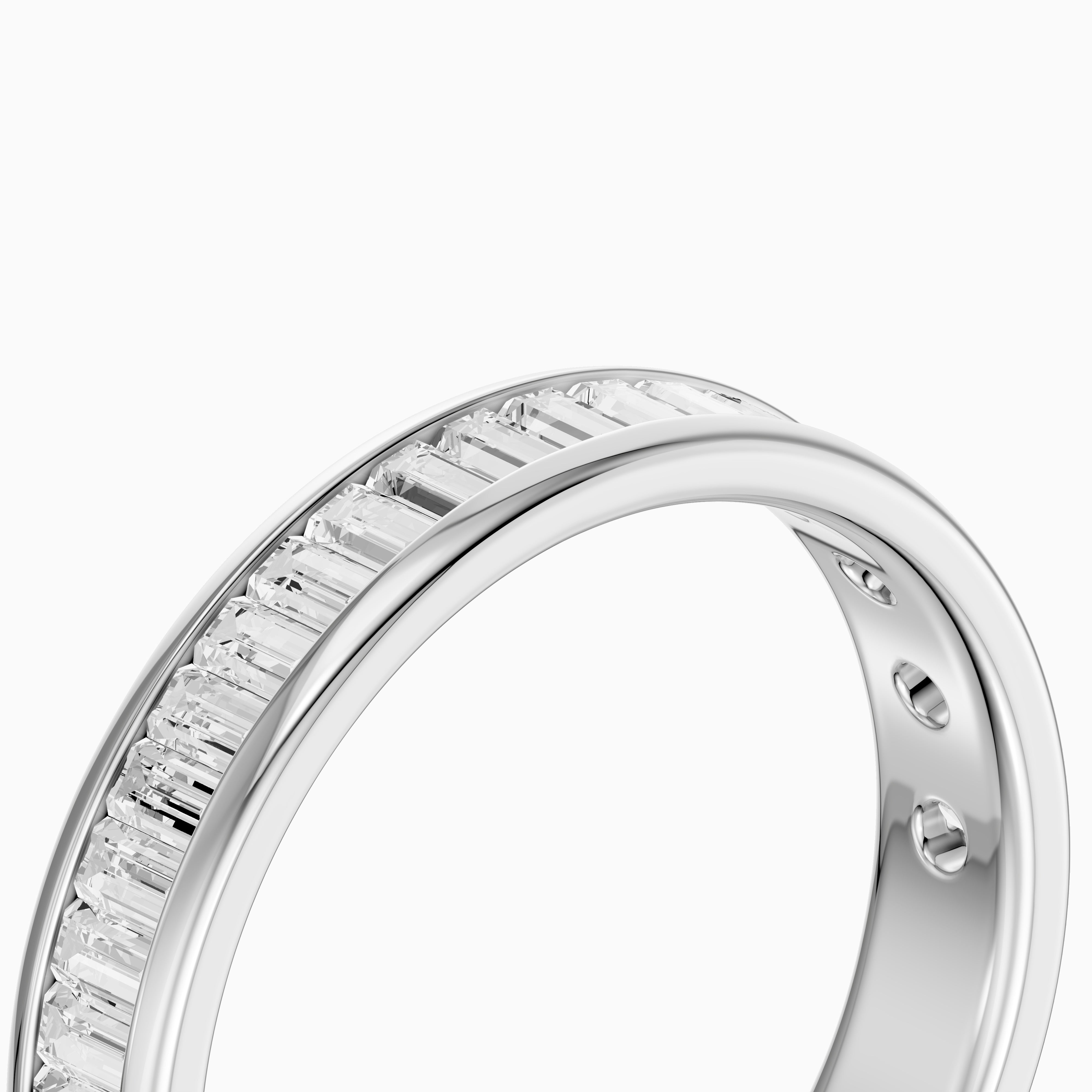 Megan Baguette Cut Channel Set Lab Grown Diamond Eternity Wedding Band