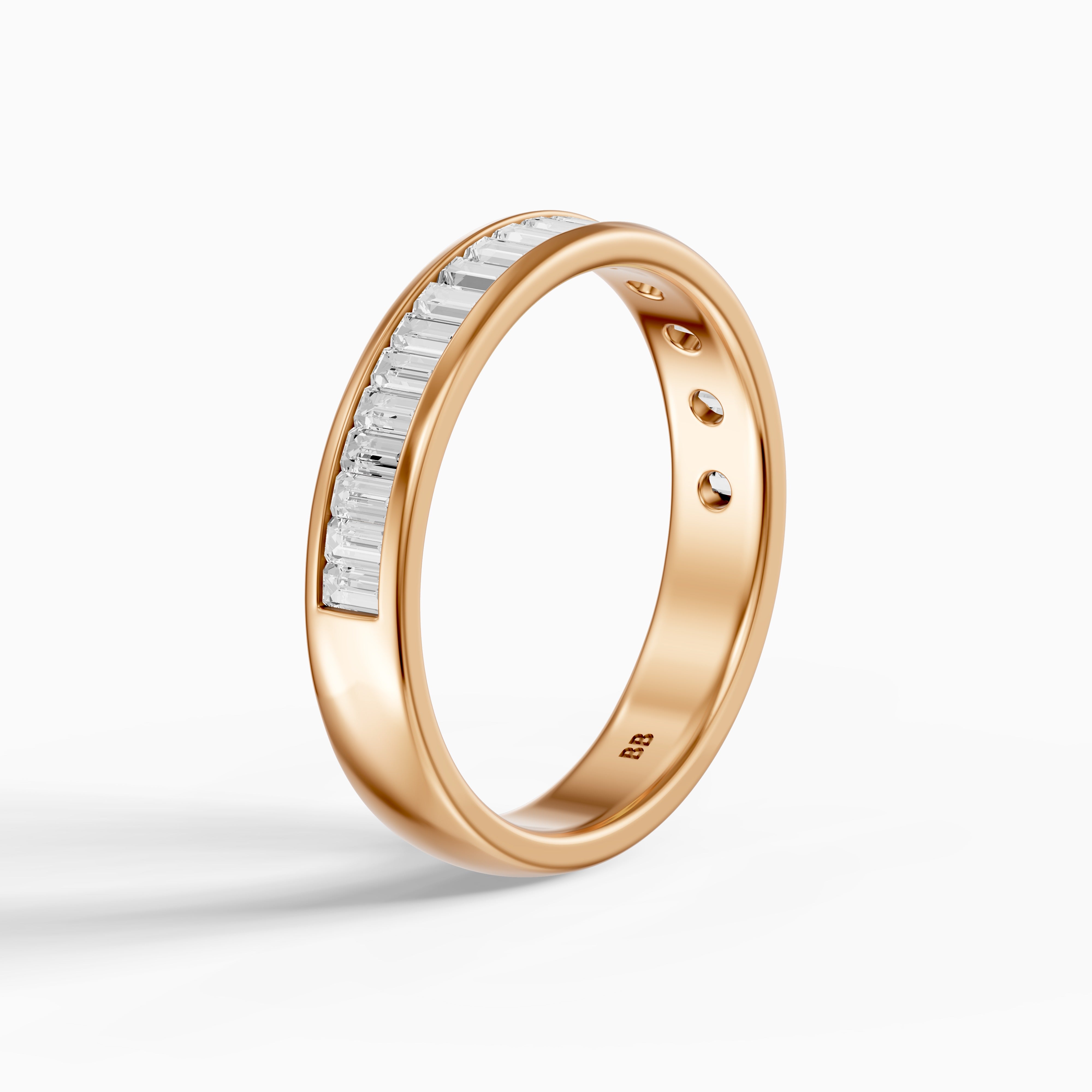 Megan Baguette Cut Channel Set Lab Grown Diamond Eternity Wedding Band