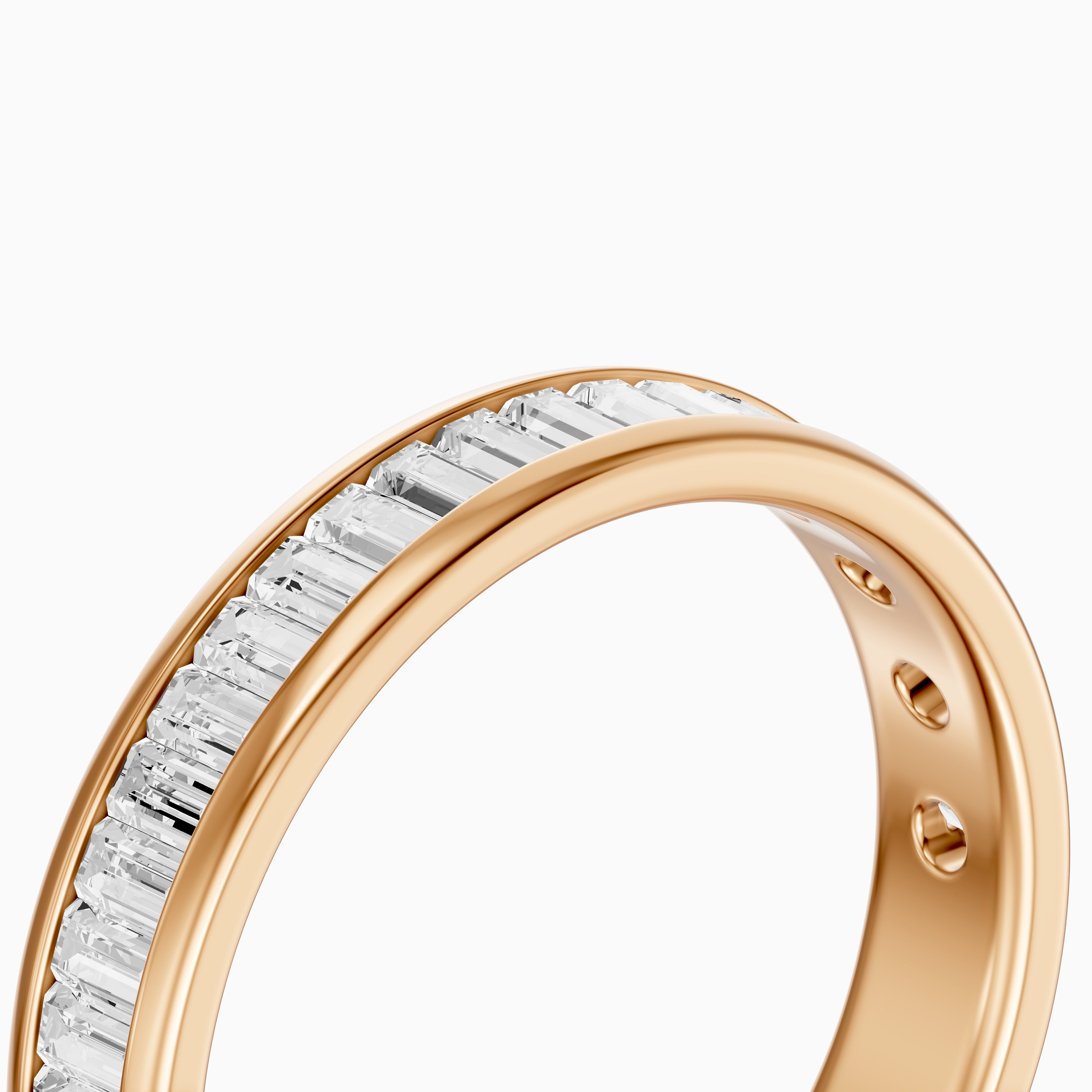 Megan Baguette Cut Channel Set Lab Grown Diamond Eternity Wedding Band