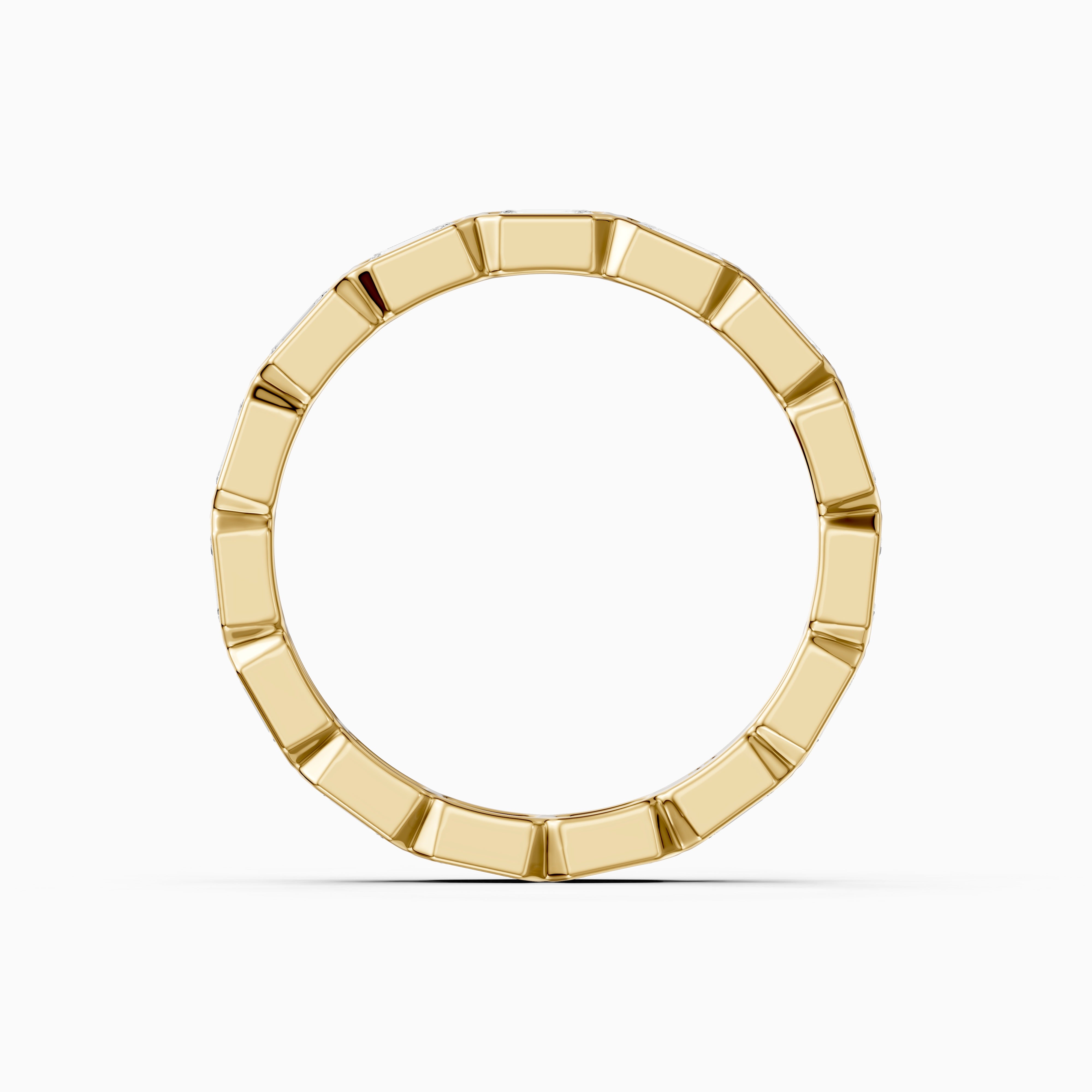 Billie Emerald Cut Bezel Set Lab Grown Diamond Eternity Wedding Band