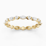 Dua Round and Marquise Lab Grown Diamond Stackable Eternity Band