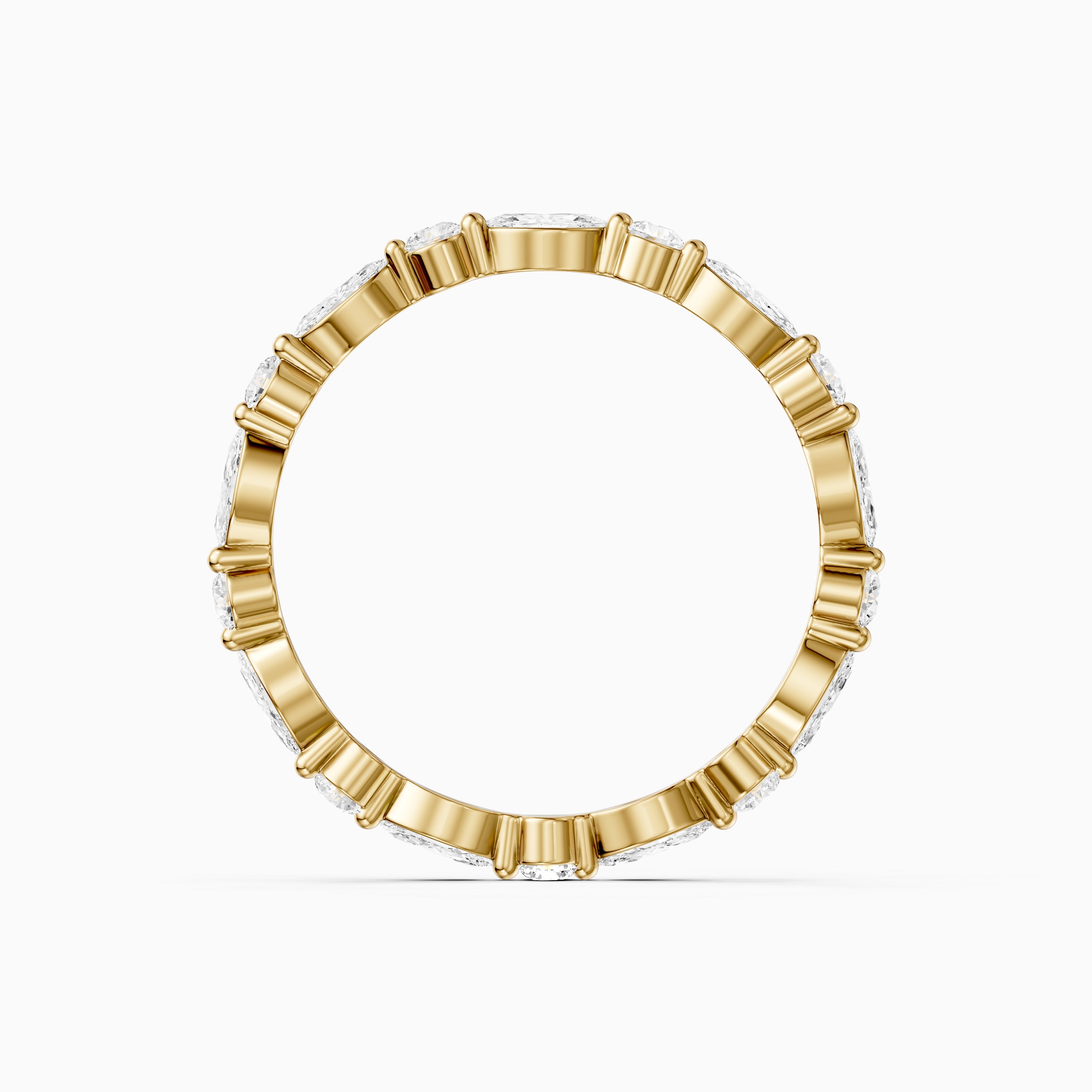 Dua Round and Marquise Lab Grown Diamond Stackable Eternity Band