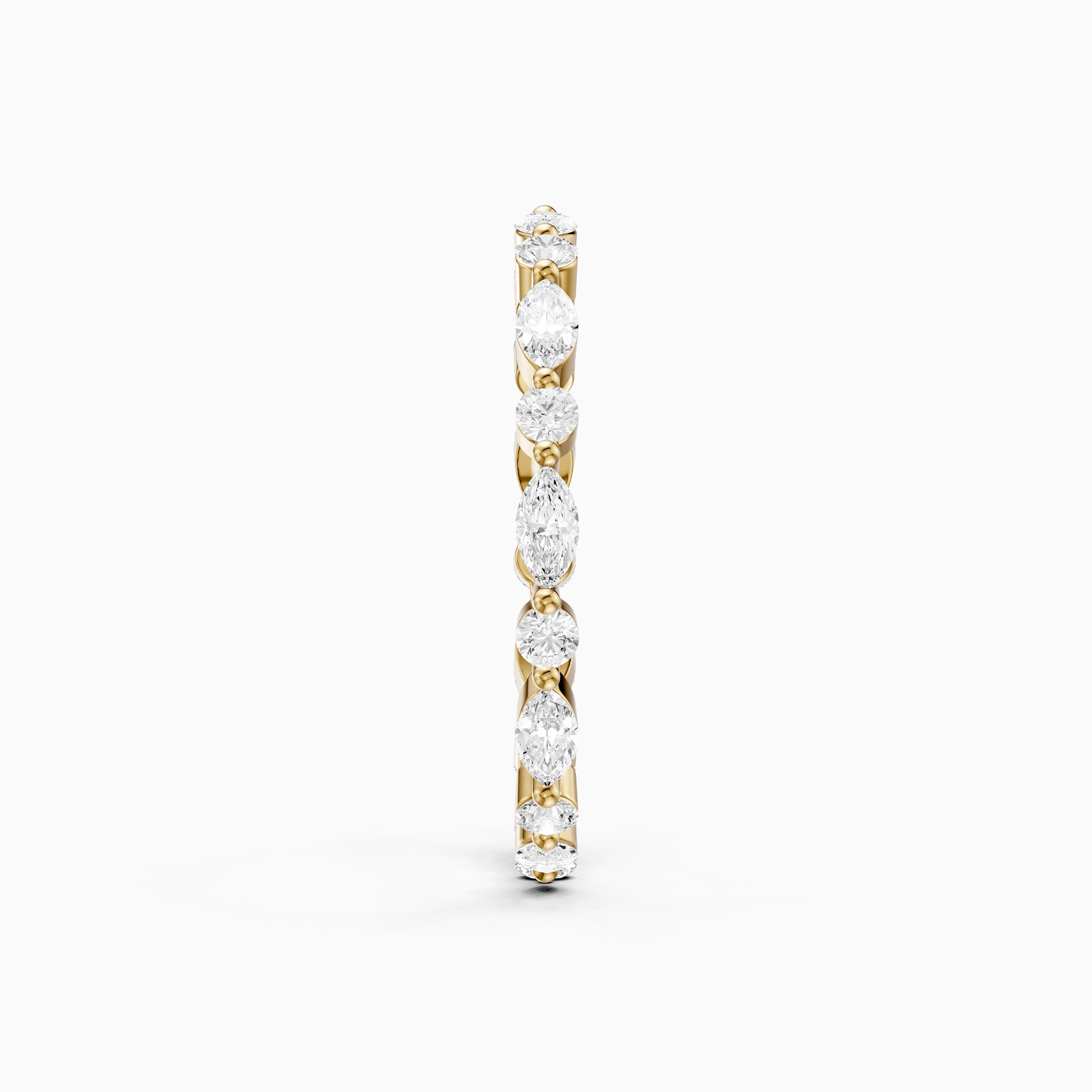 Dua Round and Marquise Lab Grown Diamond Stackable Eternity Band