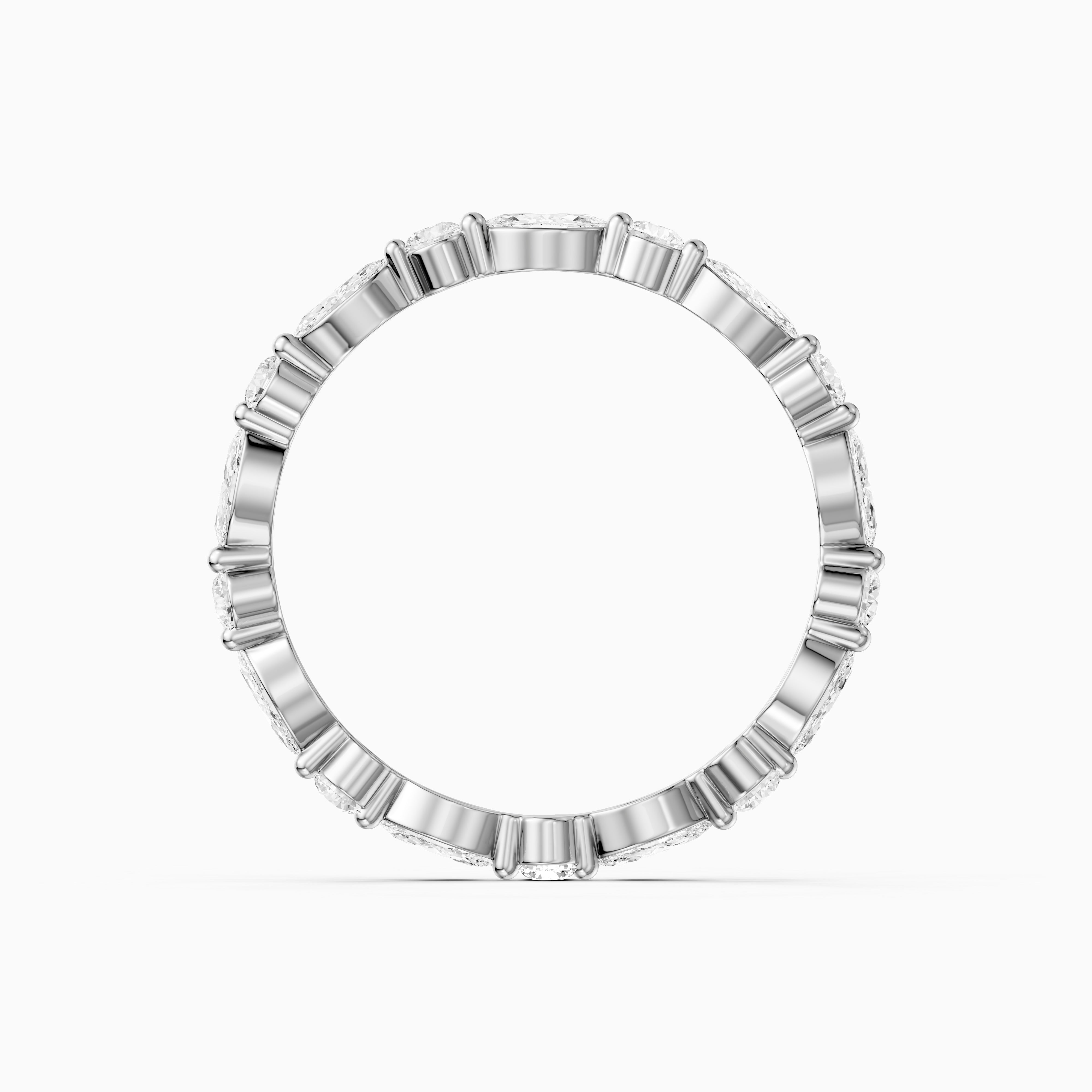 Dua Round and Marquise Lab Grown Diamond Stackable Eternity Band