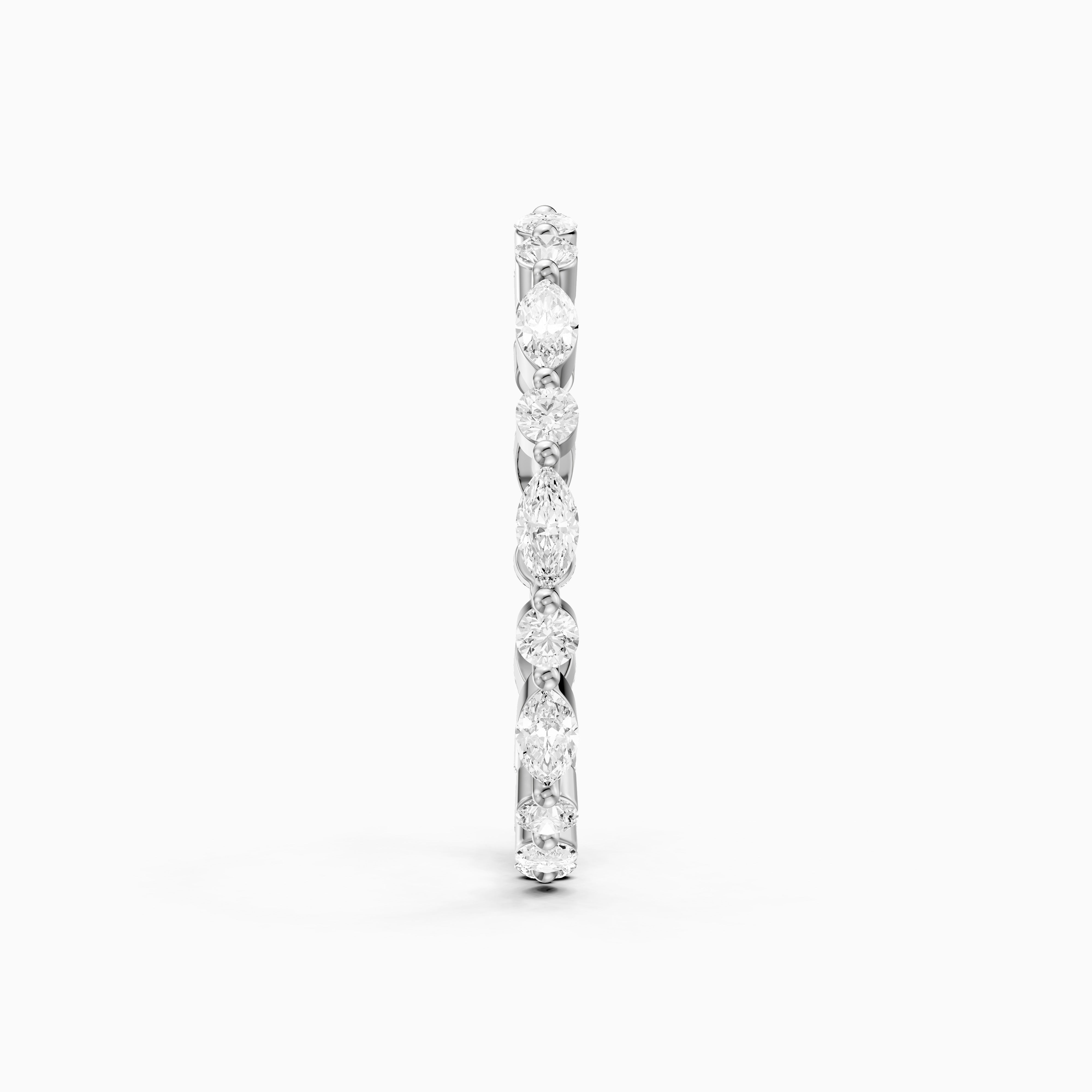 Dua Round and Marquise Lab Grown Diamond Stackable Eternity Band