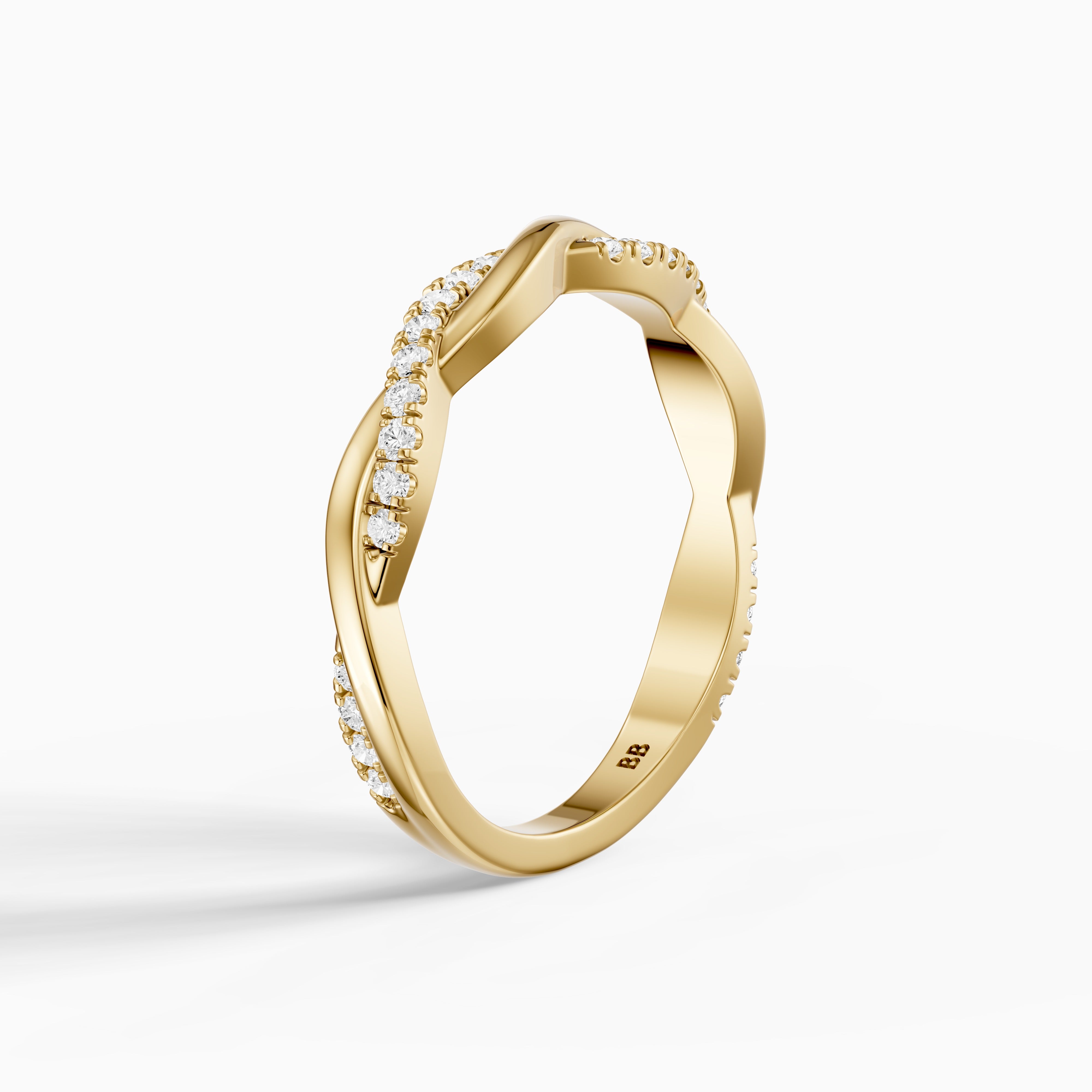 Adele Twisted Pave Lab Grown Diamond Wedding Band