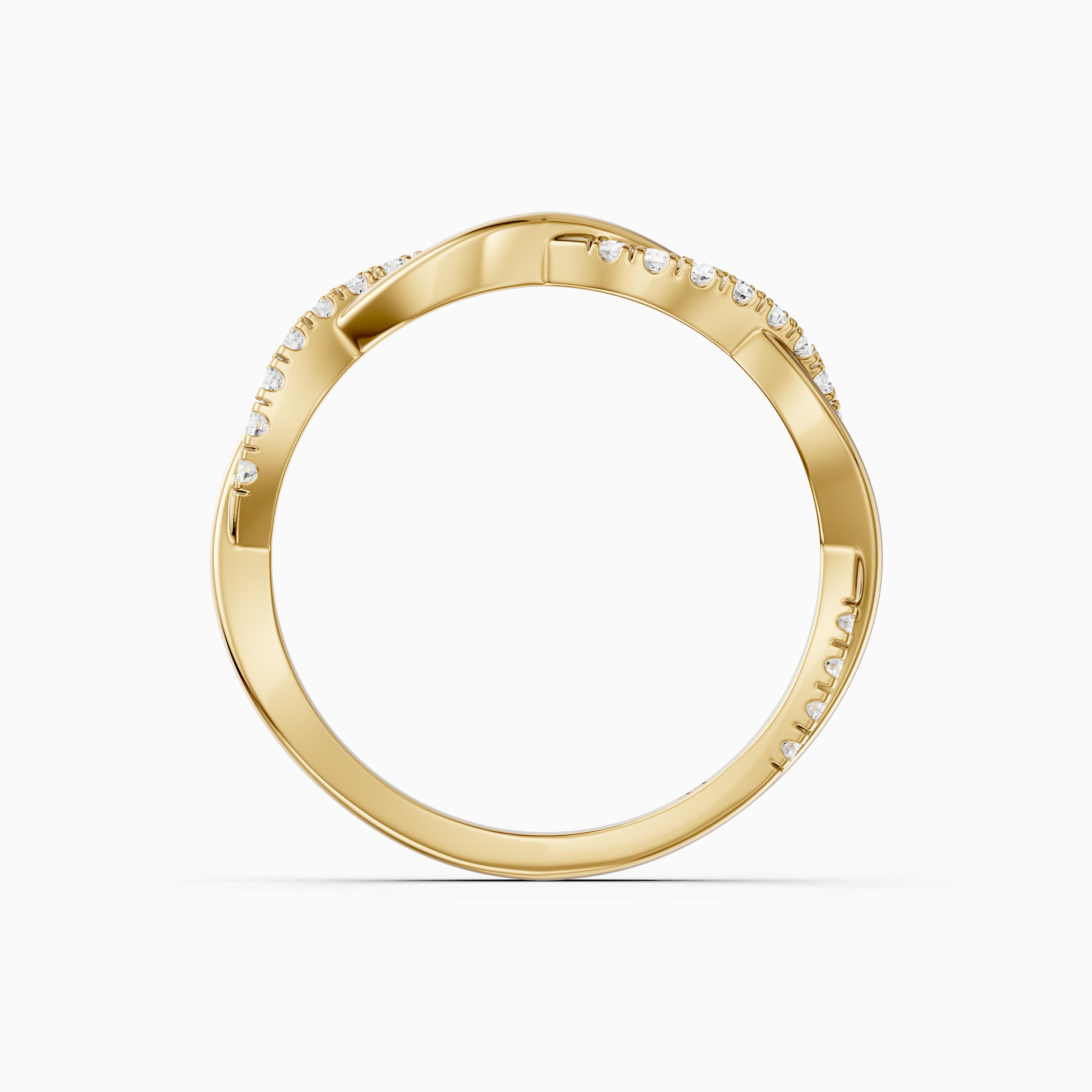 Adele Twisted Pave Lab Grown Diamond Wedding Band