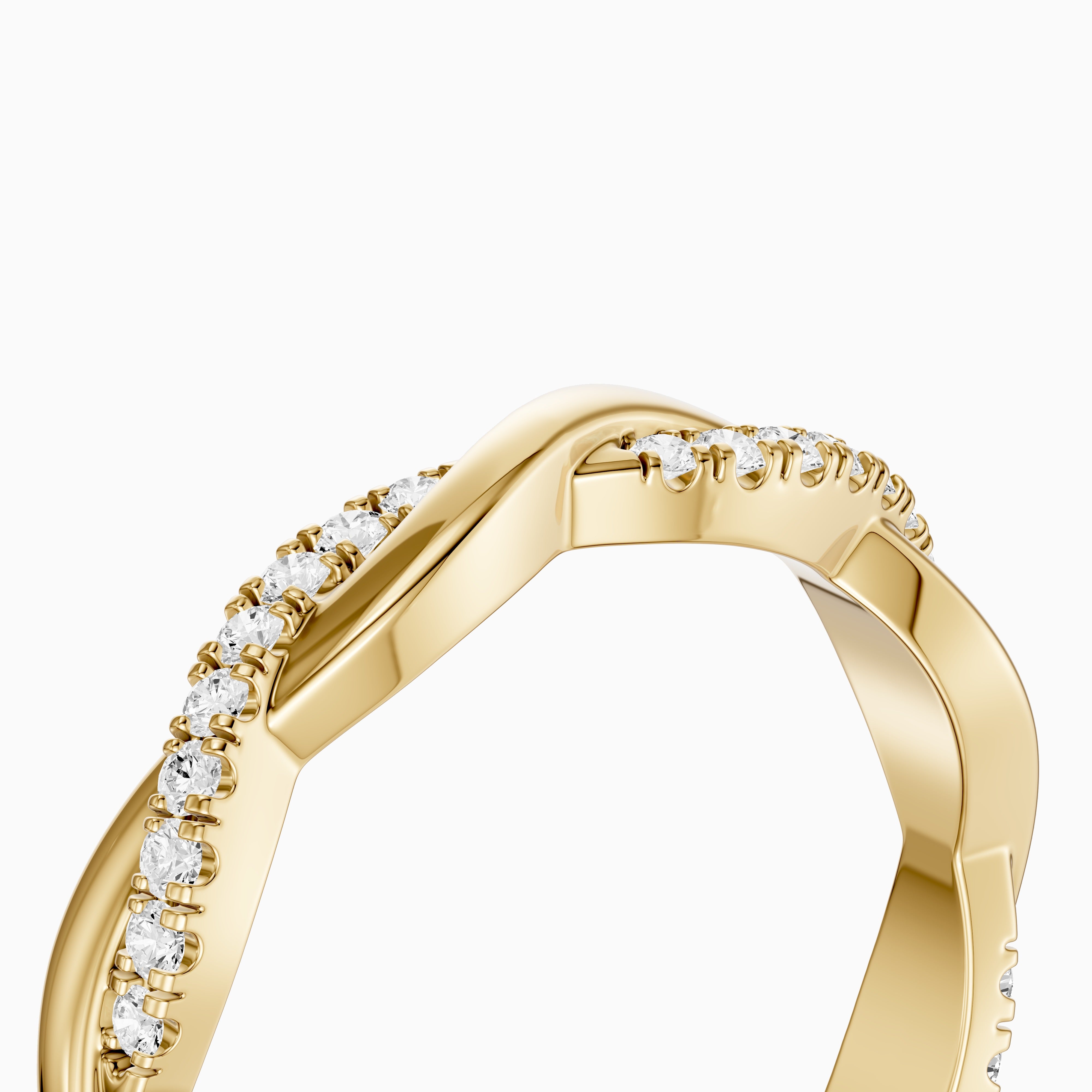 Adele Twisted Pave Lab Grown Diamond Wedding Band