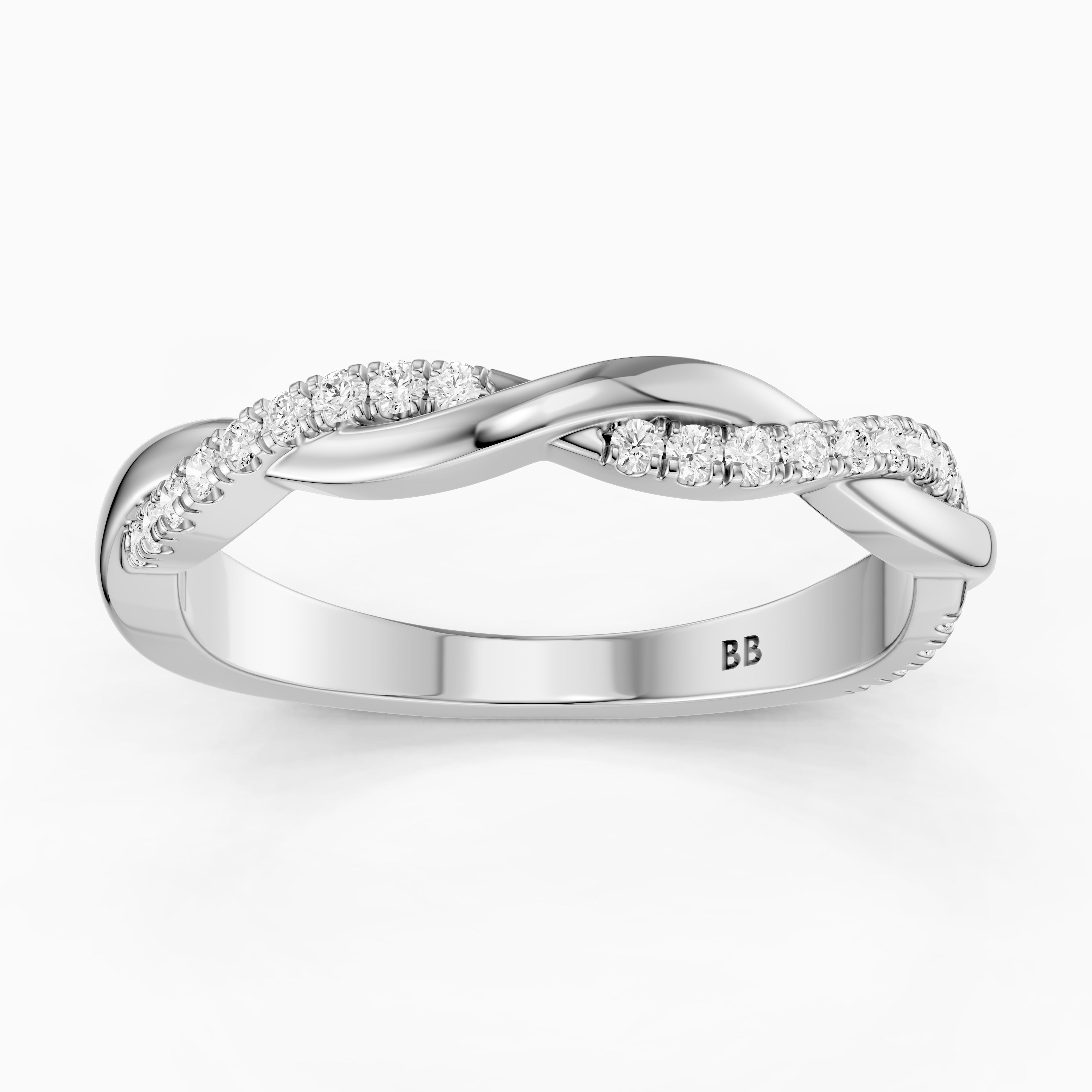 Adele Twisted Pave Lab Grown Diamond Wedding Band