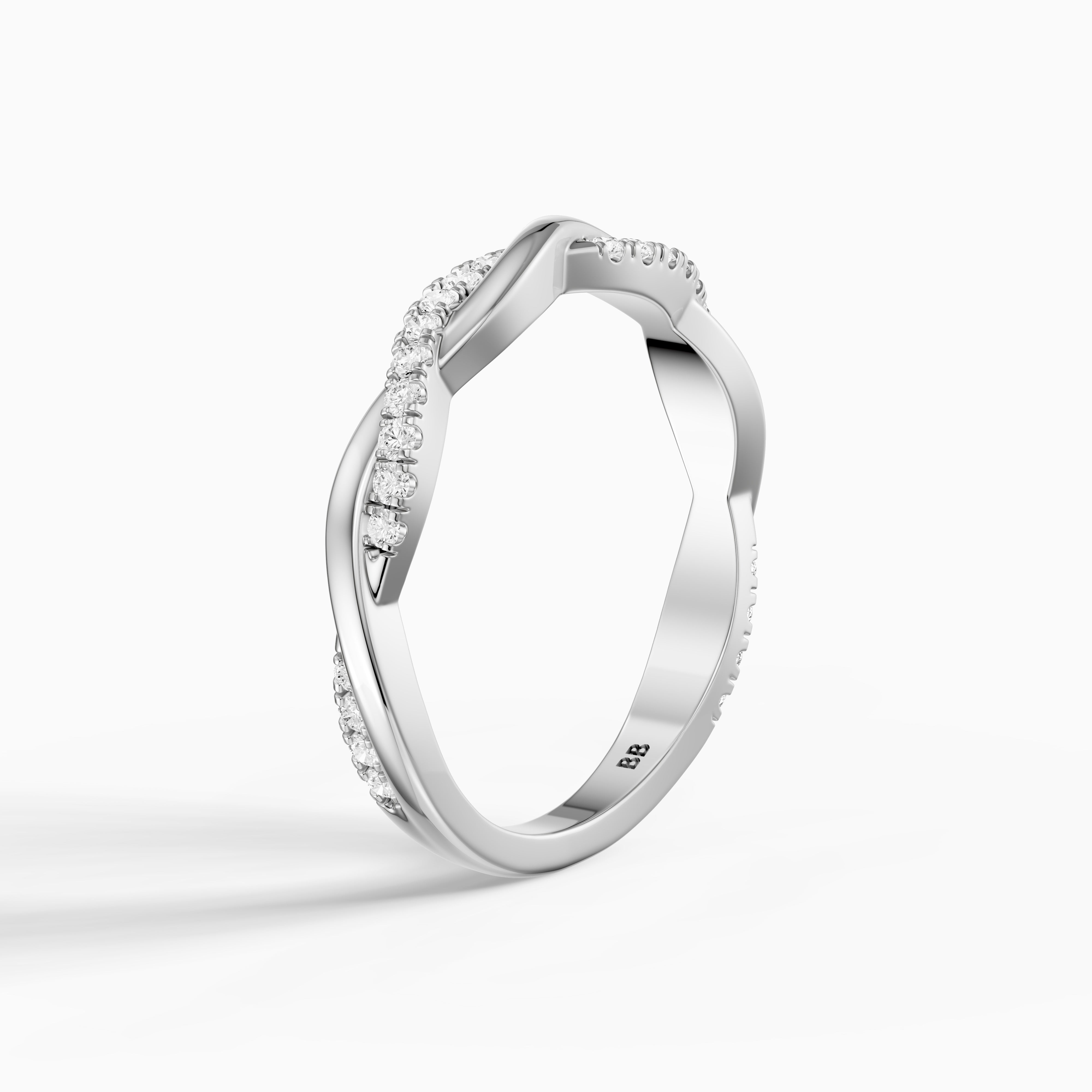Adele Twisted Pave Lab Grown Diamond Wedding Band