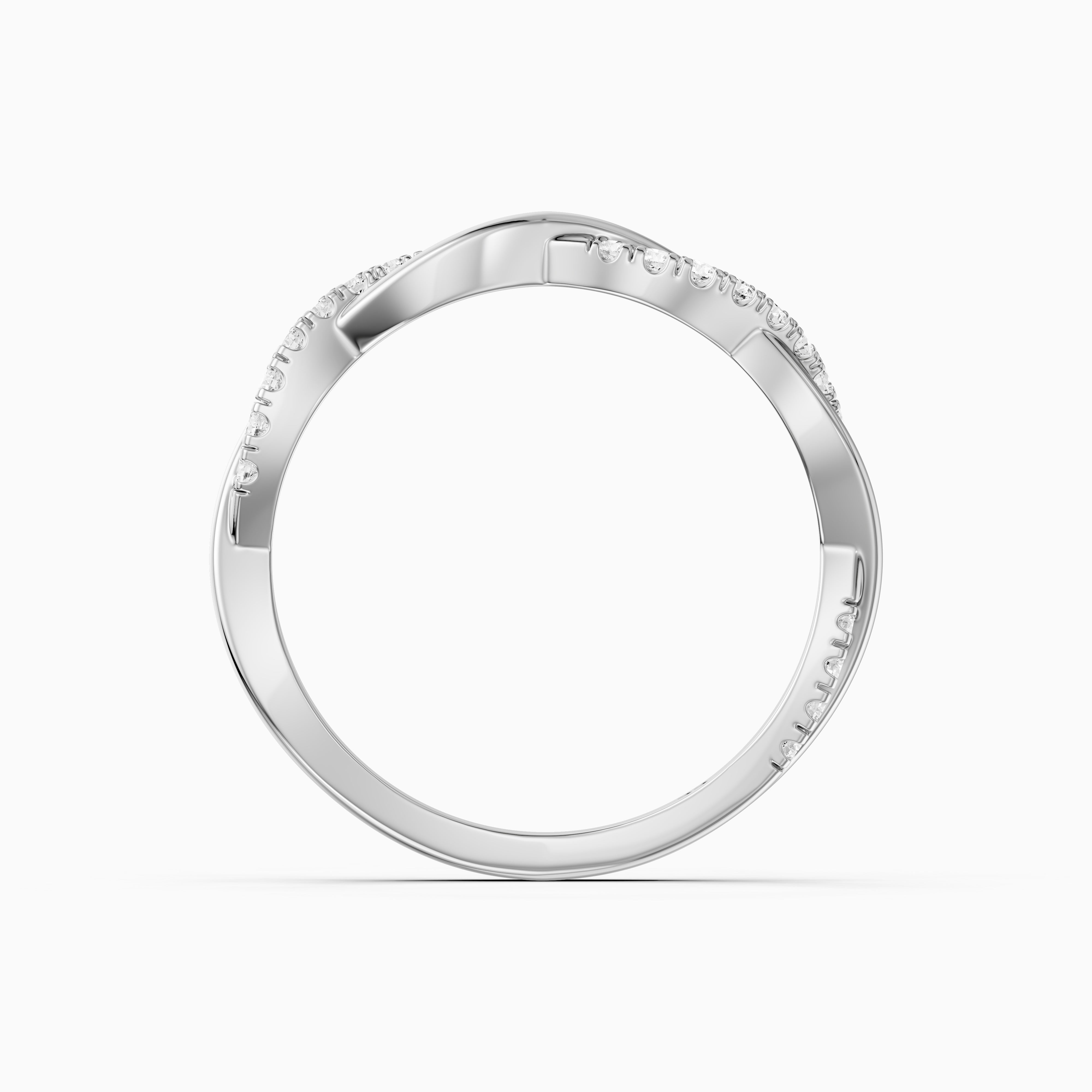 Adele Twisted Pave Lab Grown Diamond Wedding Band