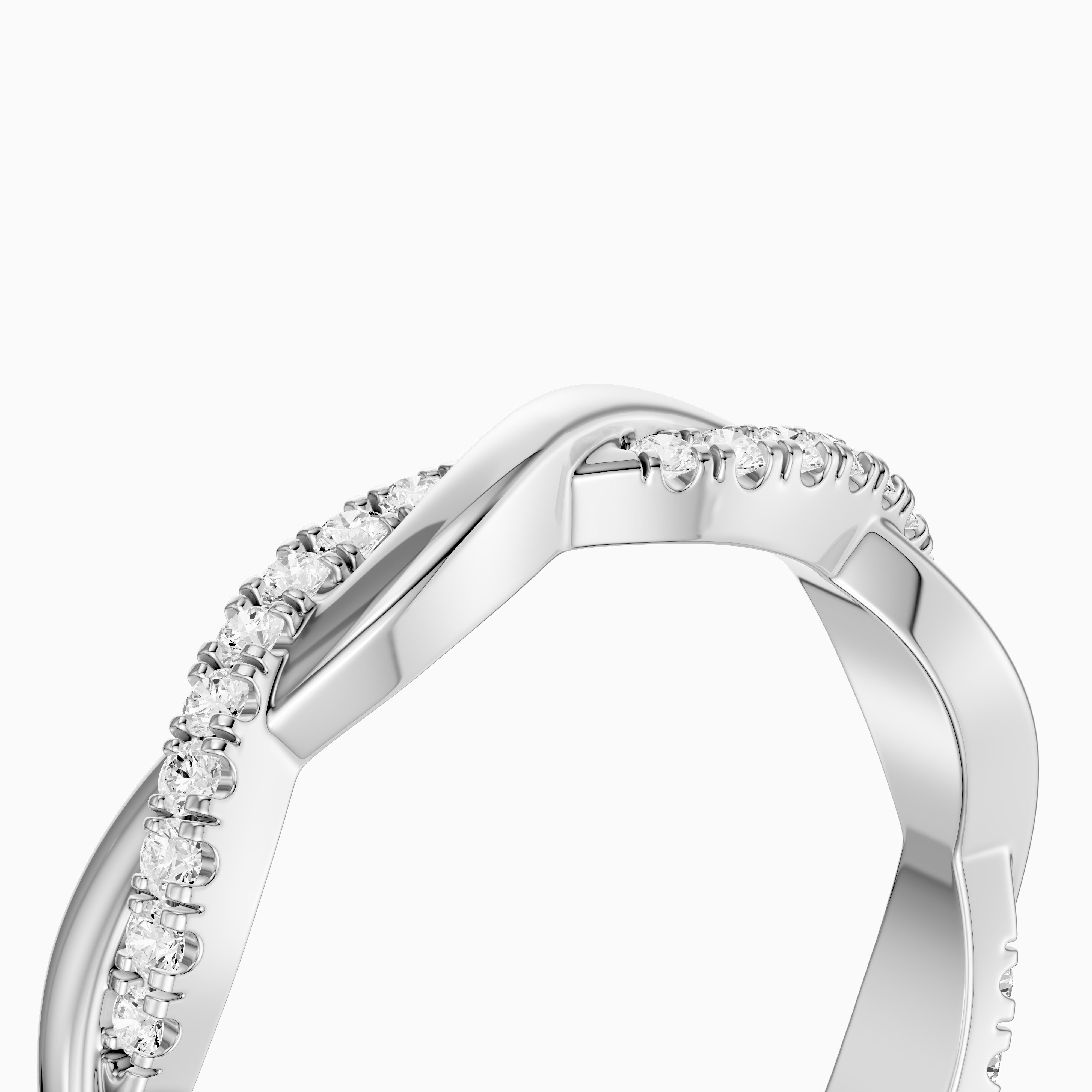 Adele Twisted Pave Lab Grown Diamond Wedding Band
