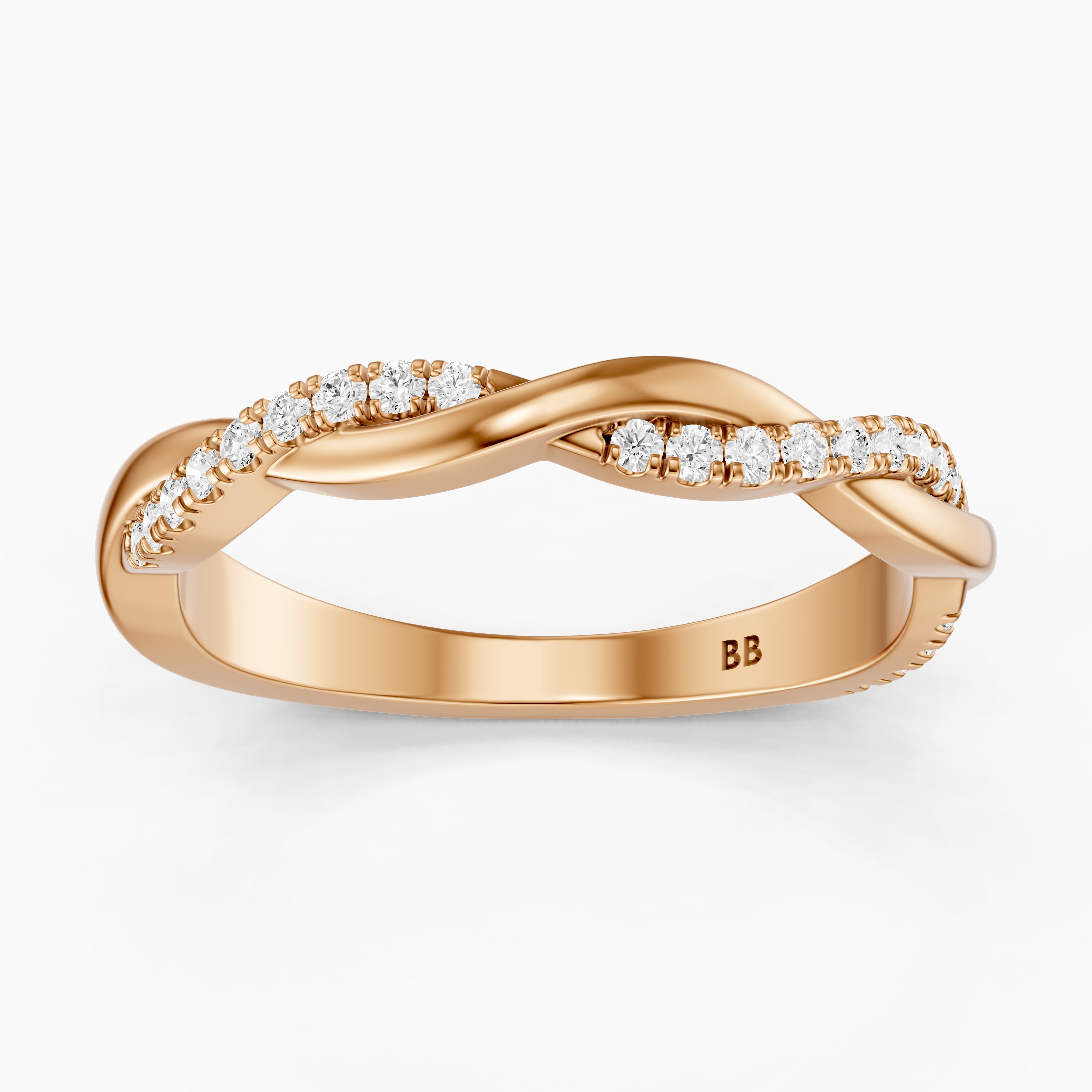 Adele Twisted Pave Lab Grown Diamond Wedding Band