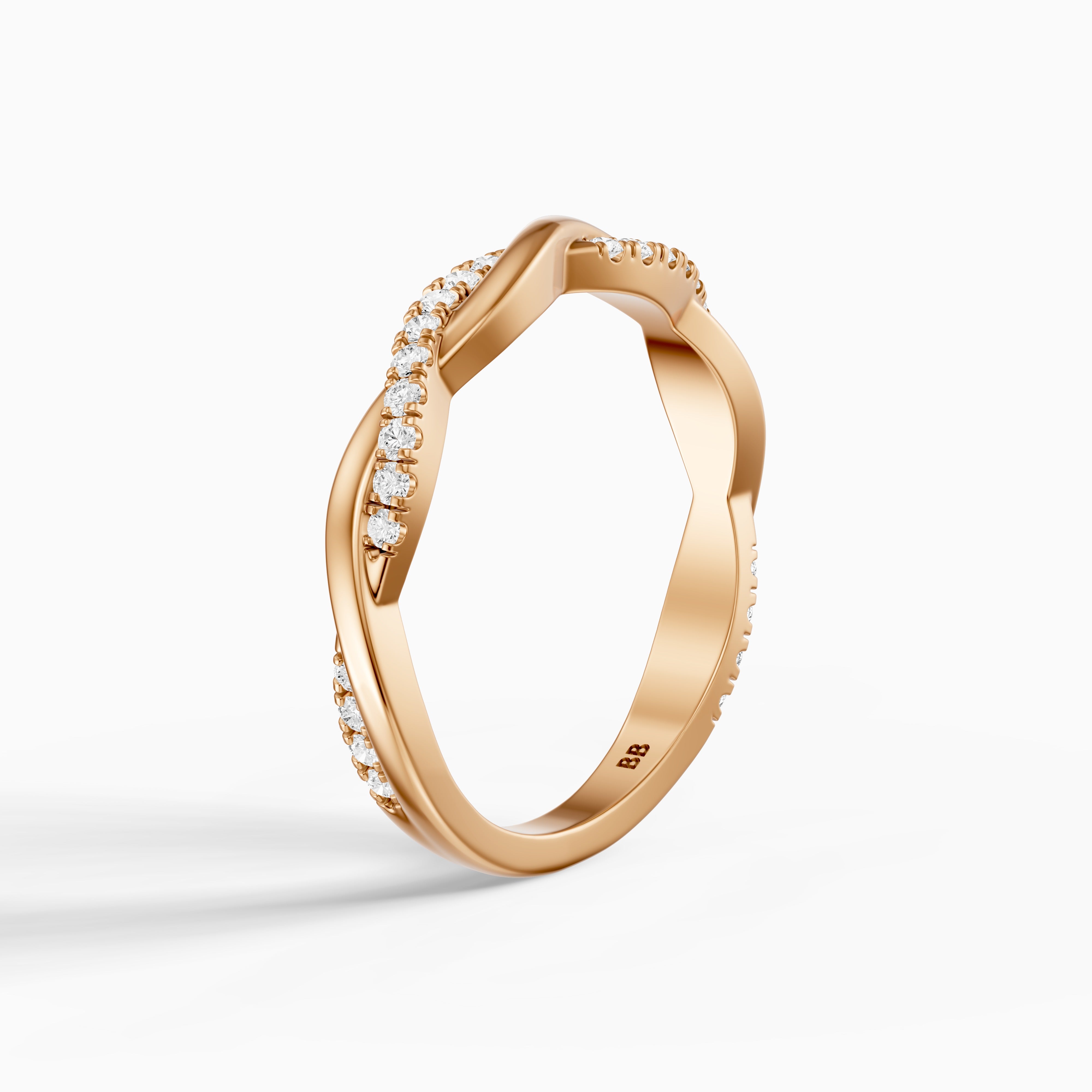 Adele Twisted Pave Lab Grown Diamond Wedding Band