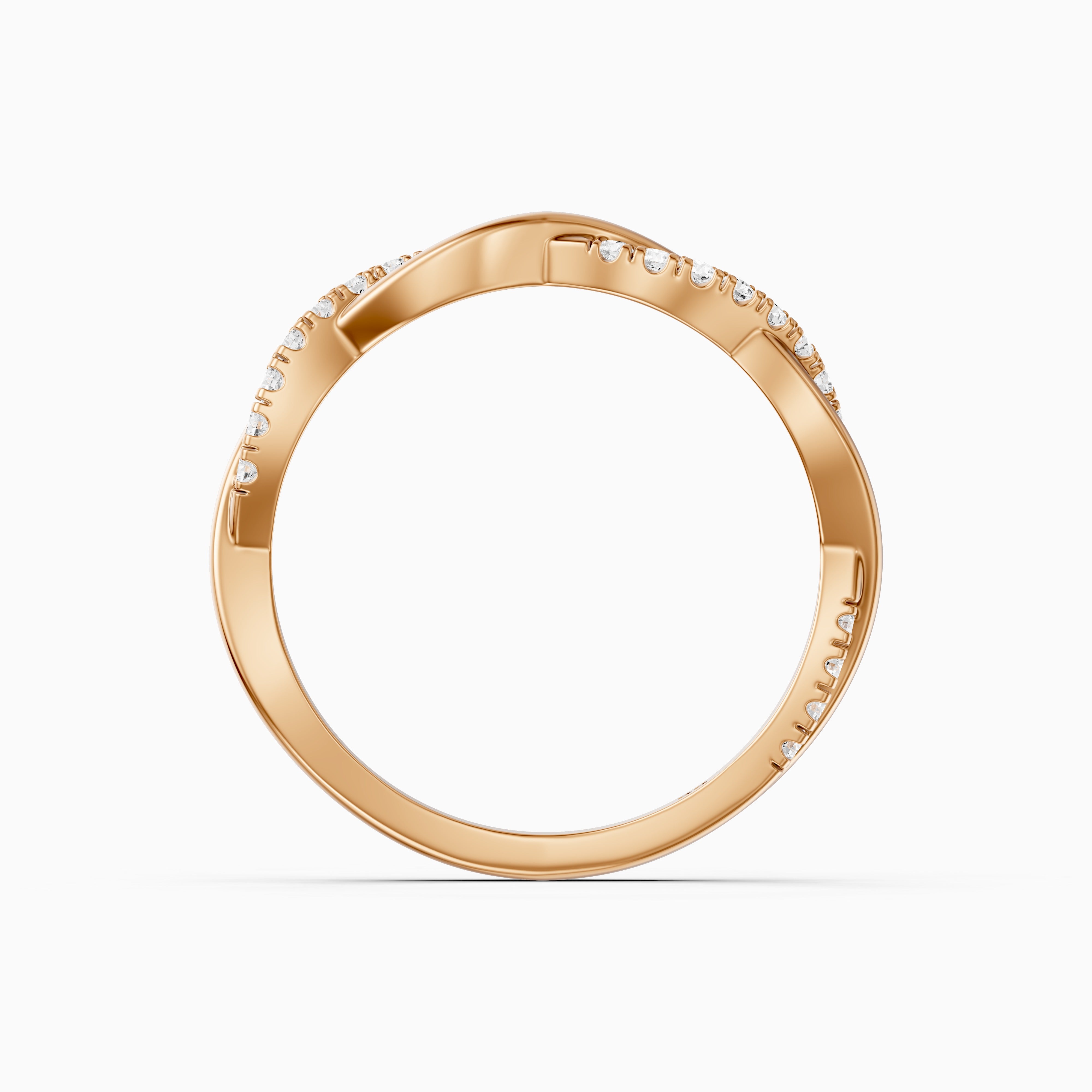 Adele Twisted Pave Lab Grown Diamond Wedding Band