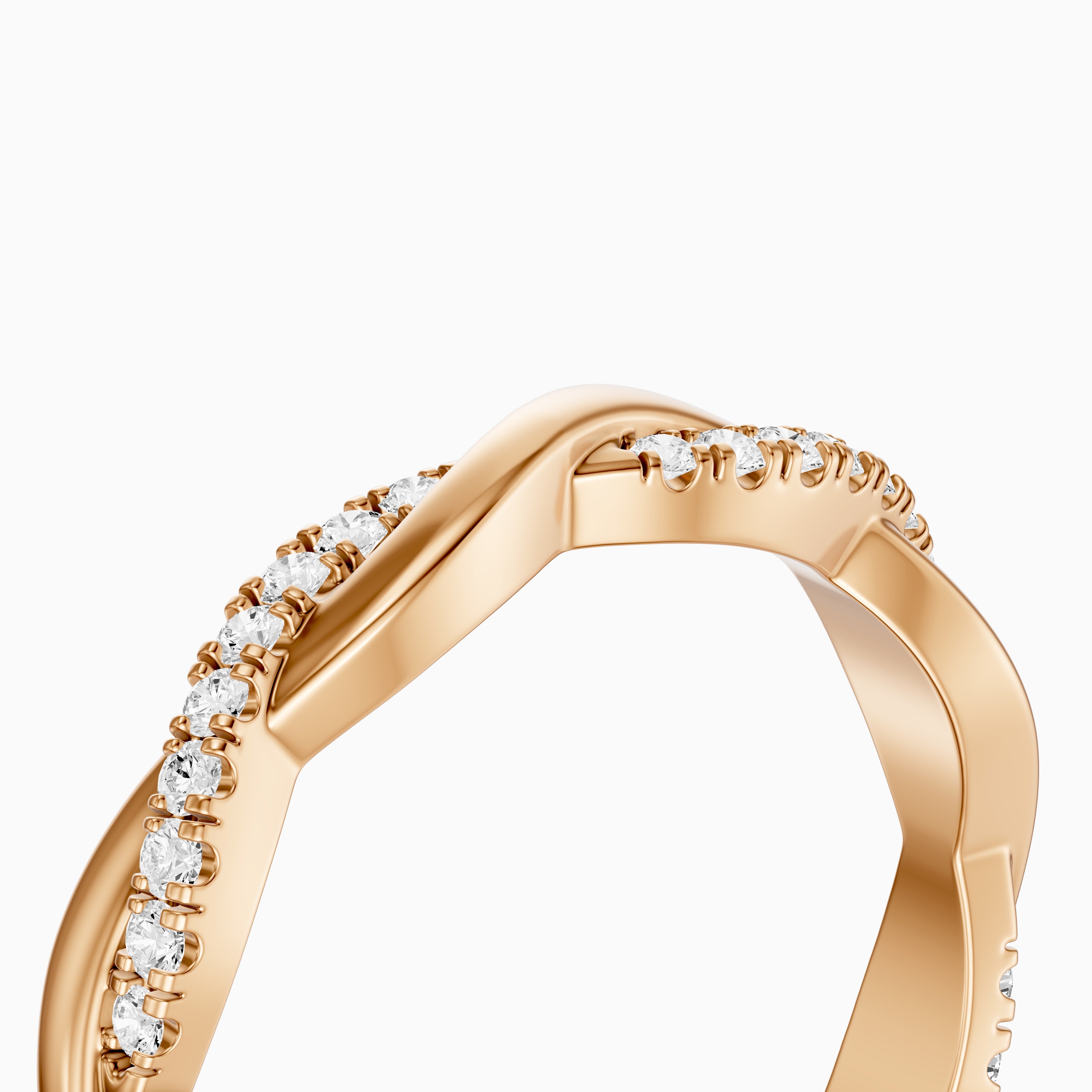 Adele Twisted Pave Lab Grown Diamond Wedding Band