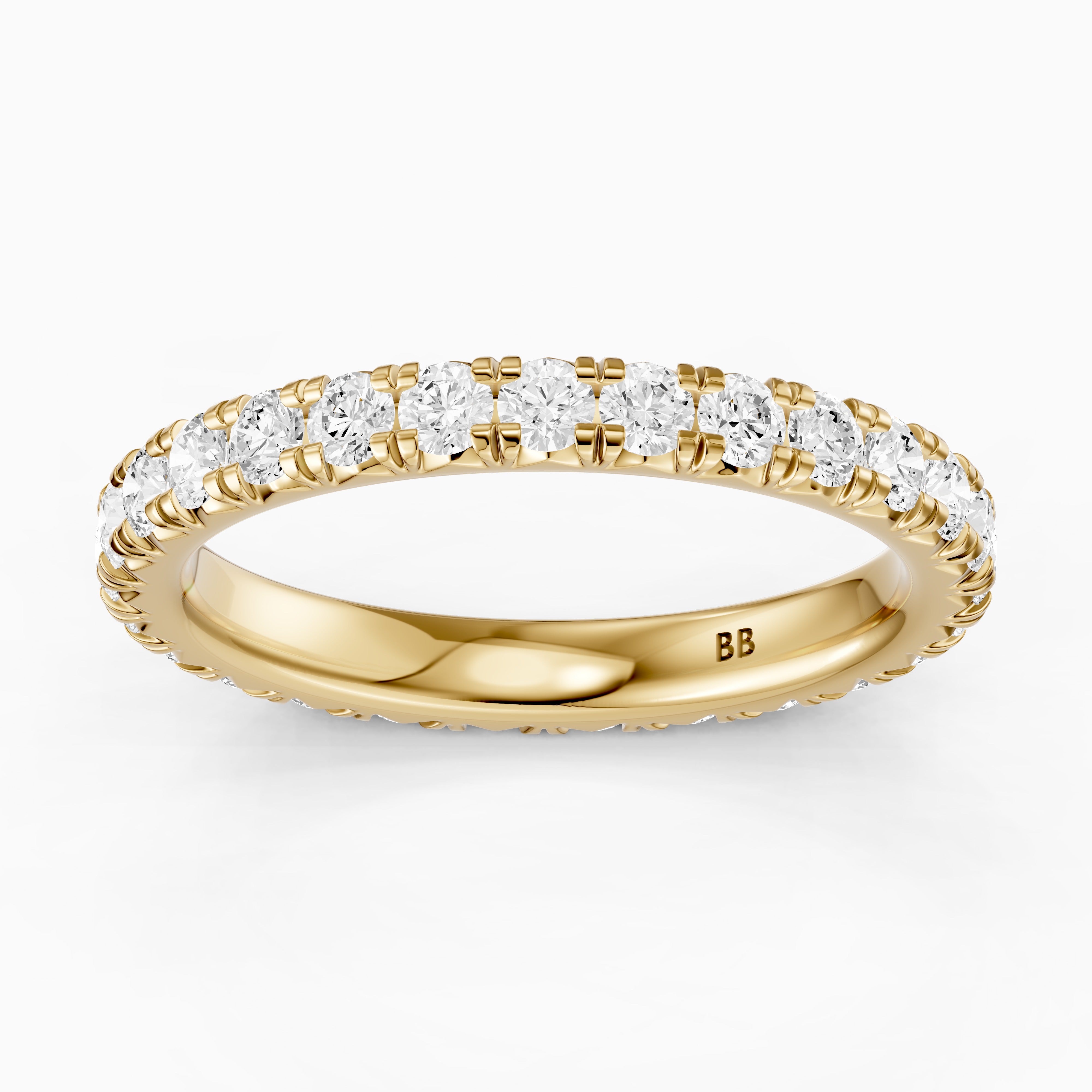 Miley Round Cut Shared Prong Full Eternity Lab Grown Diamond Band
