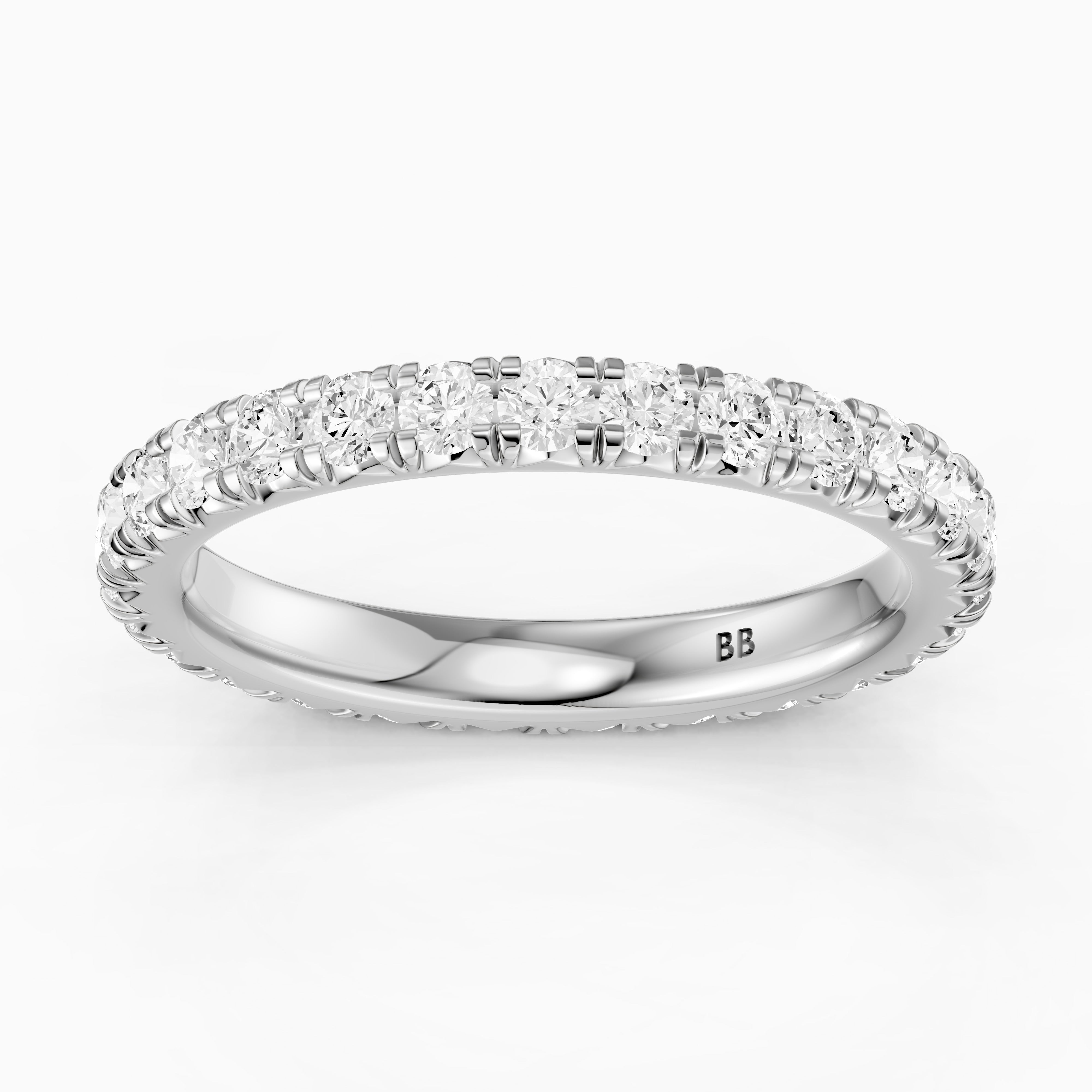 Miley Round Cut Shared Prong Full Eternity Lab Grown Diamond Band