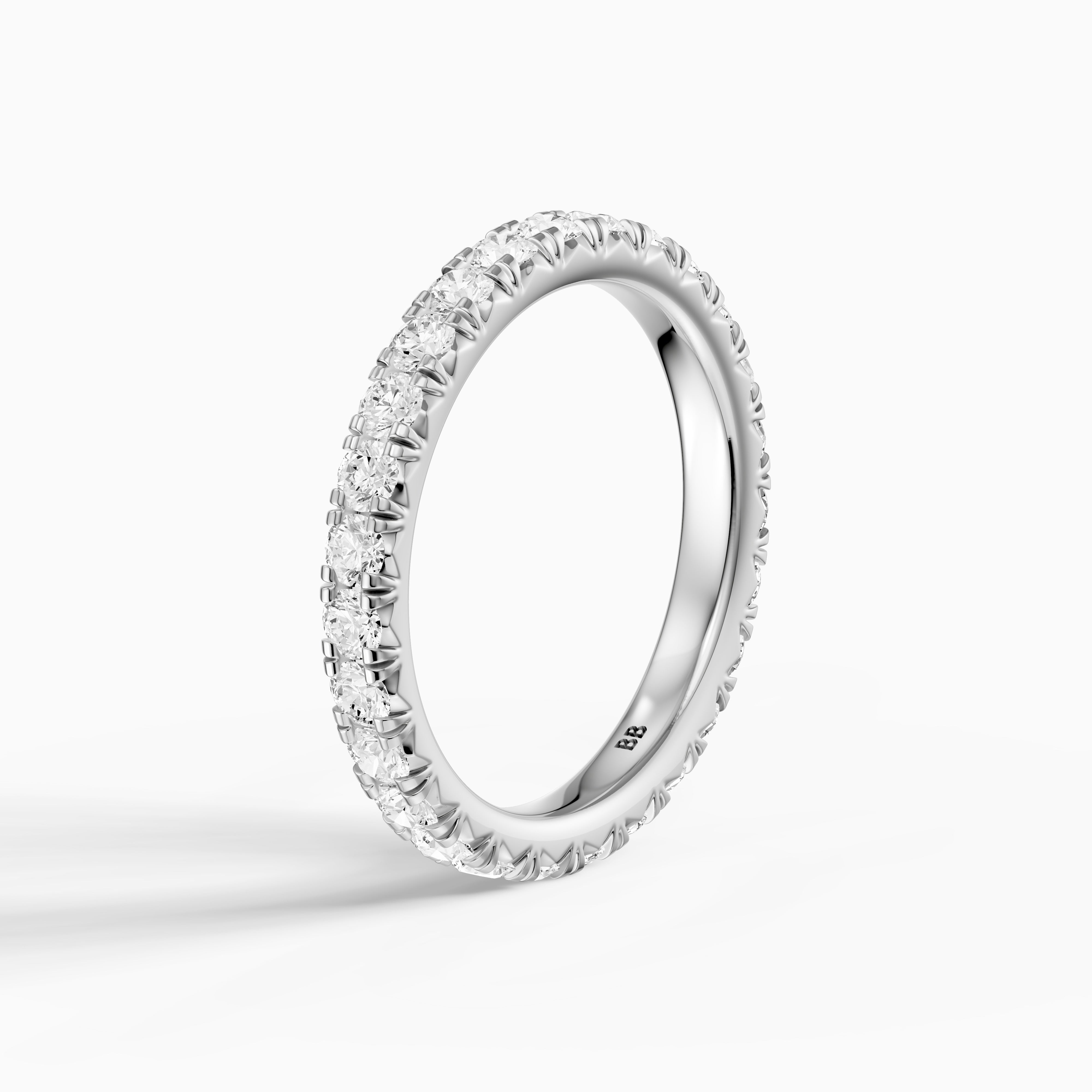 Miley Round Cut Shared Prong Full Eternity Lab Grown Diamond Band