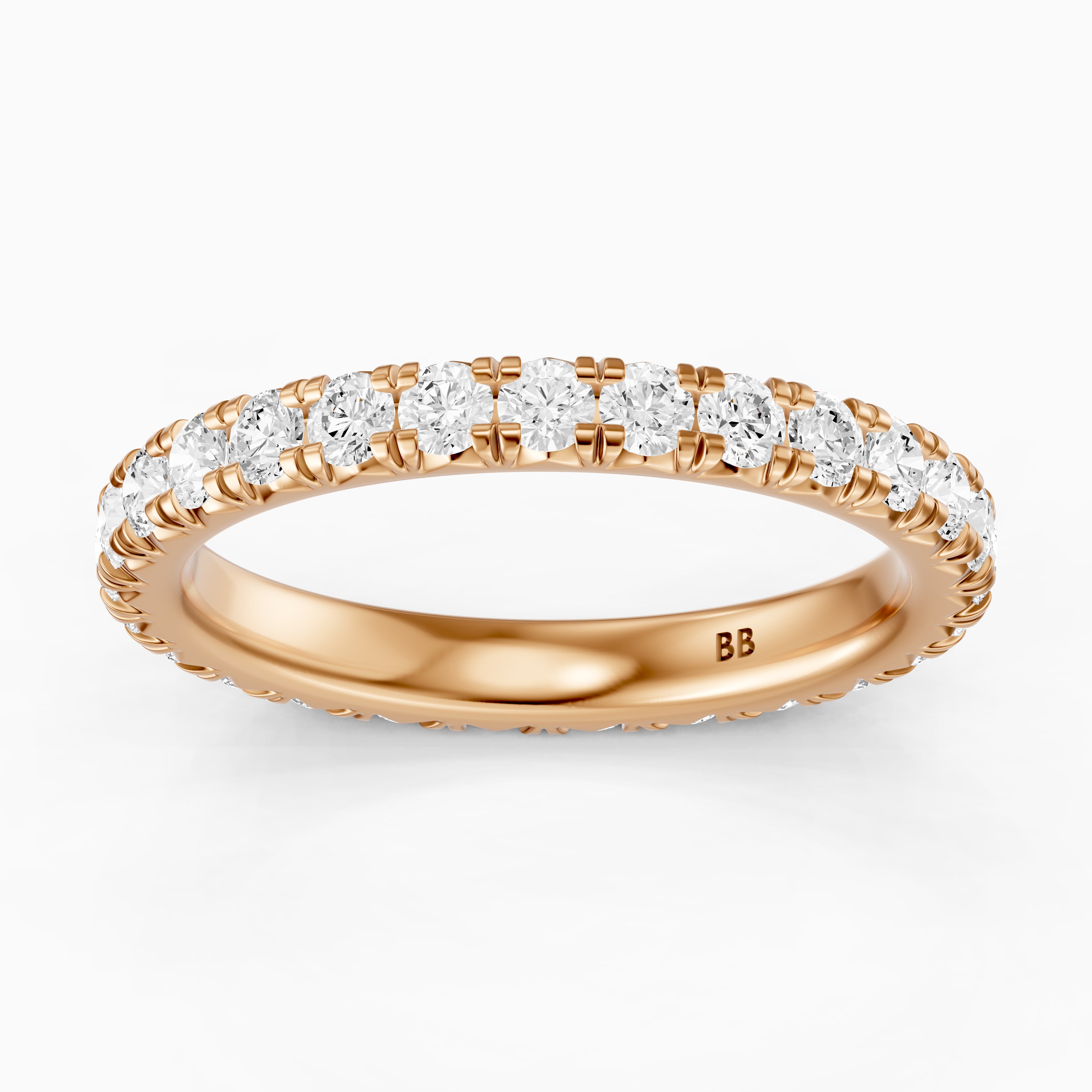 Miley Round Cut Shared Prong Full Eternity Lab Grown Diamond Band