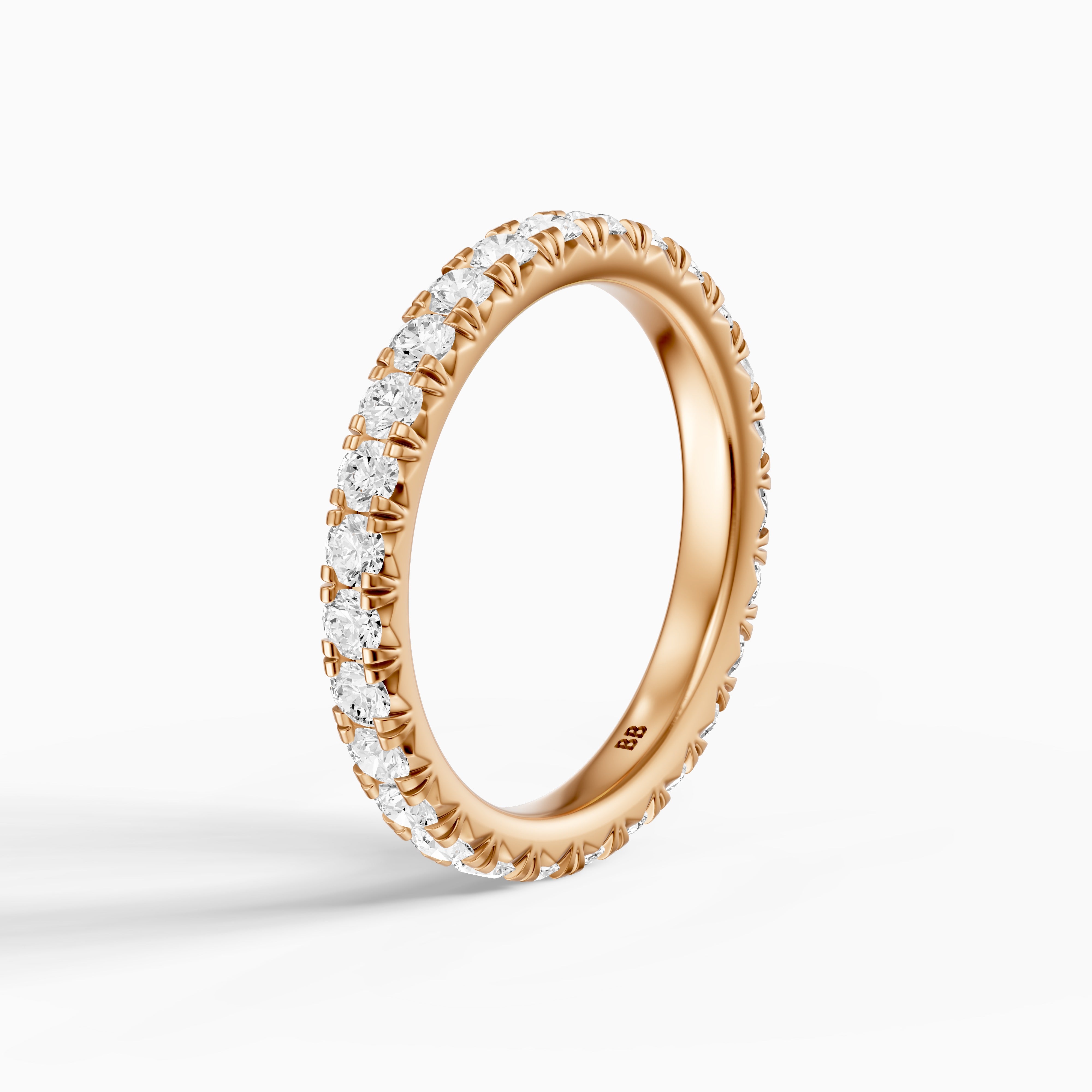 Miley Round Cut Shared Prong Full Eternity Lab Grown Diamond Band