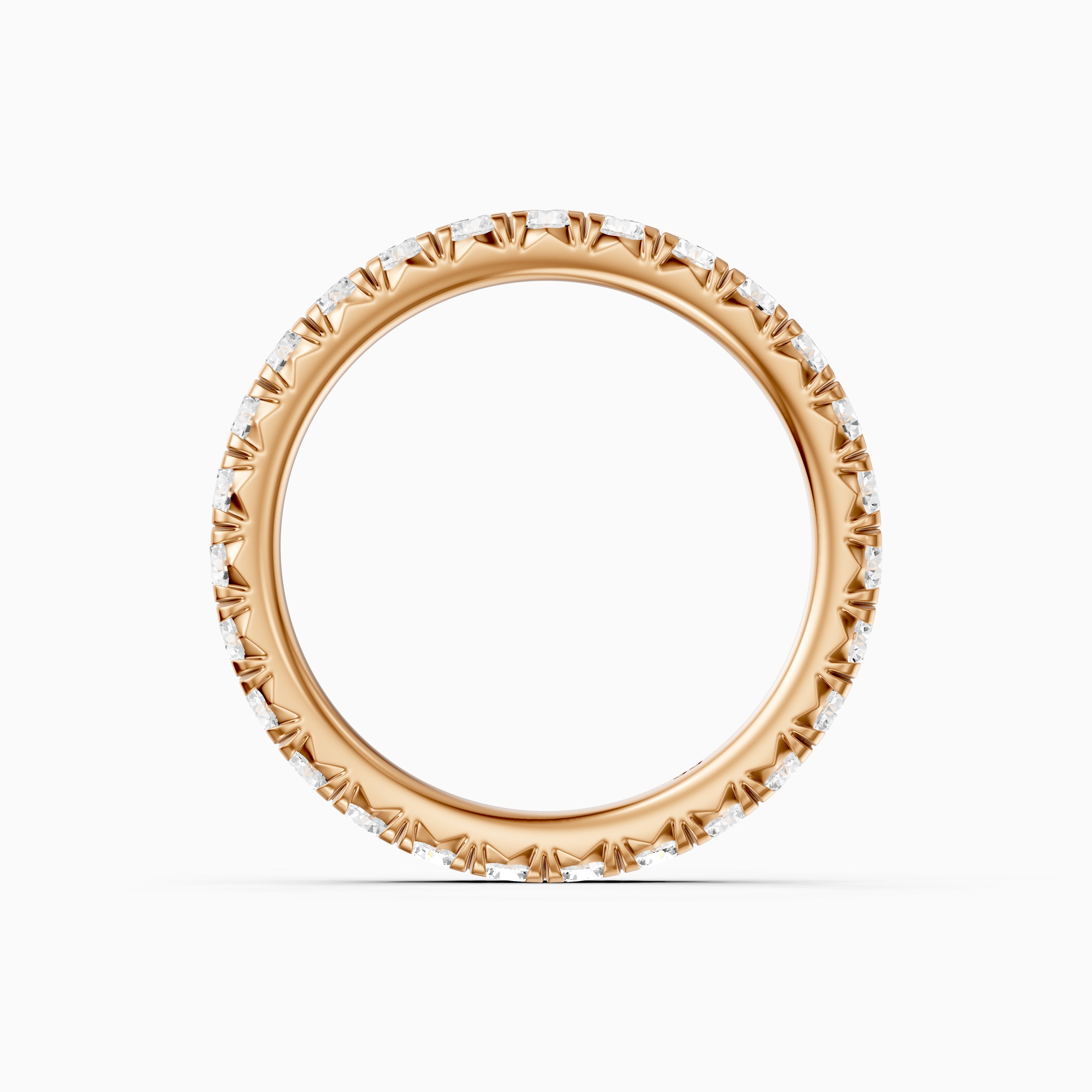 Miley Round Cut Shared Prong Full Eternity Lab Grown Diamond Band