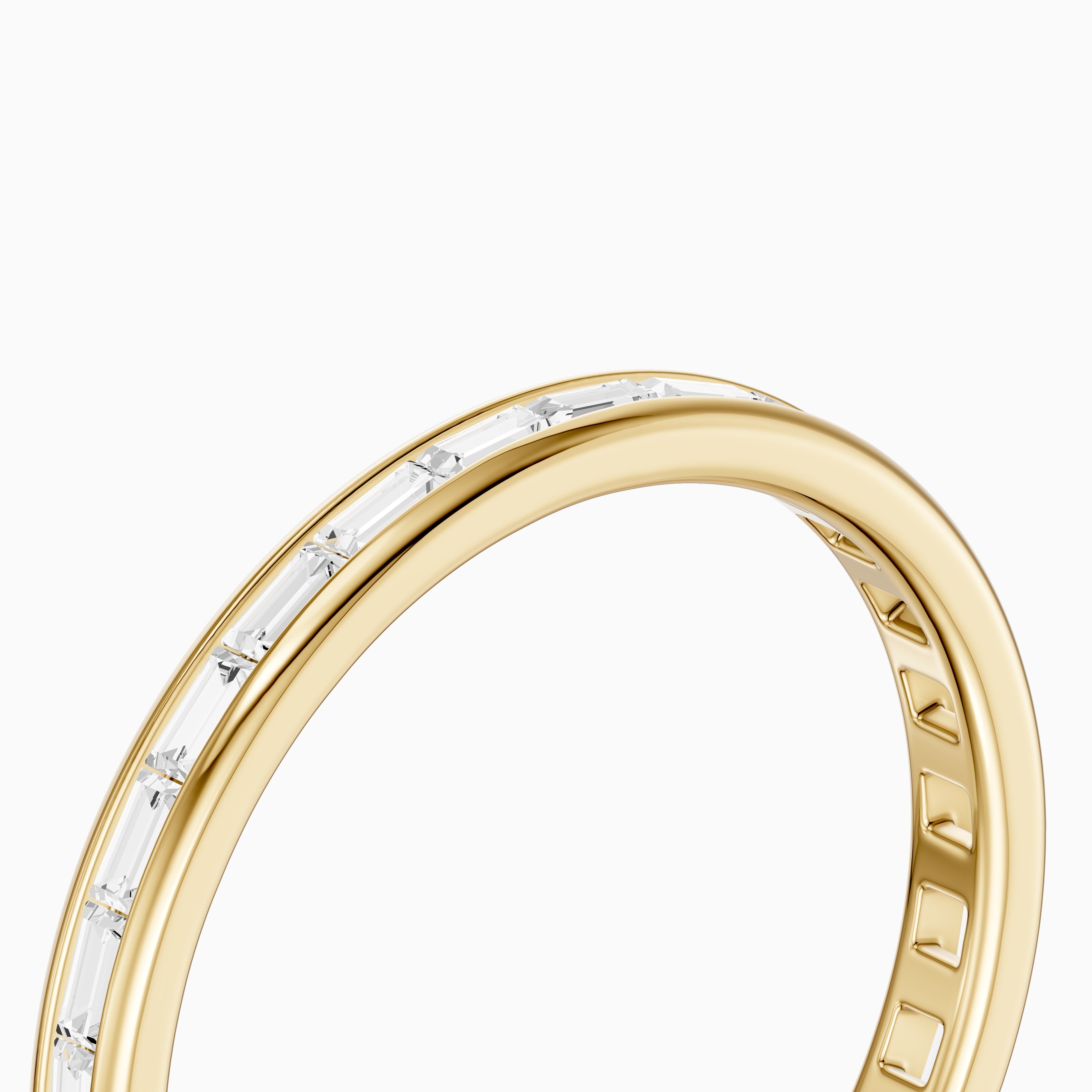 Doja Channel Set Baguette Lab Grown Diamond Stackable Eternity Band