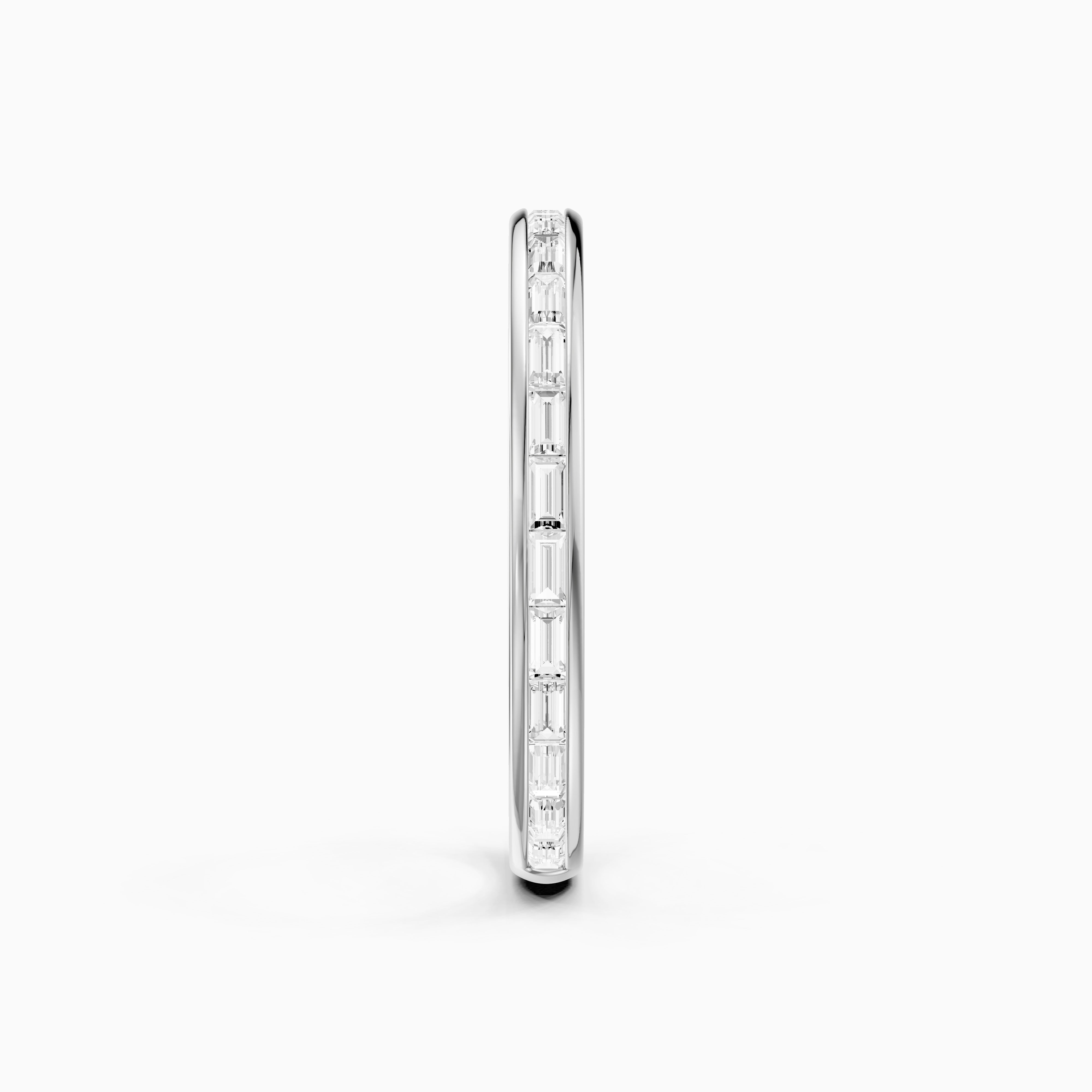 Doja Channel Set Baguette Lab Grown Diamond Stackable Eternity Band