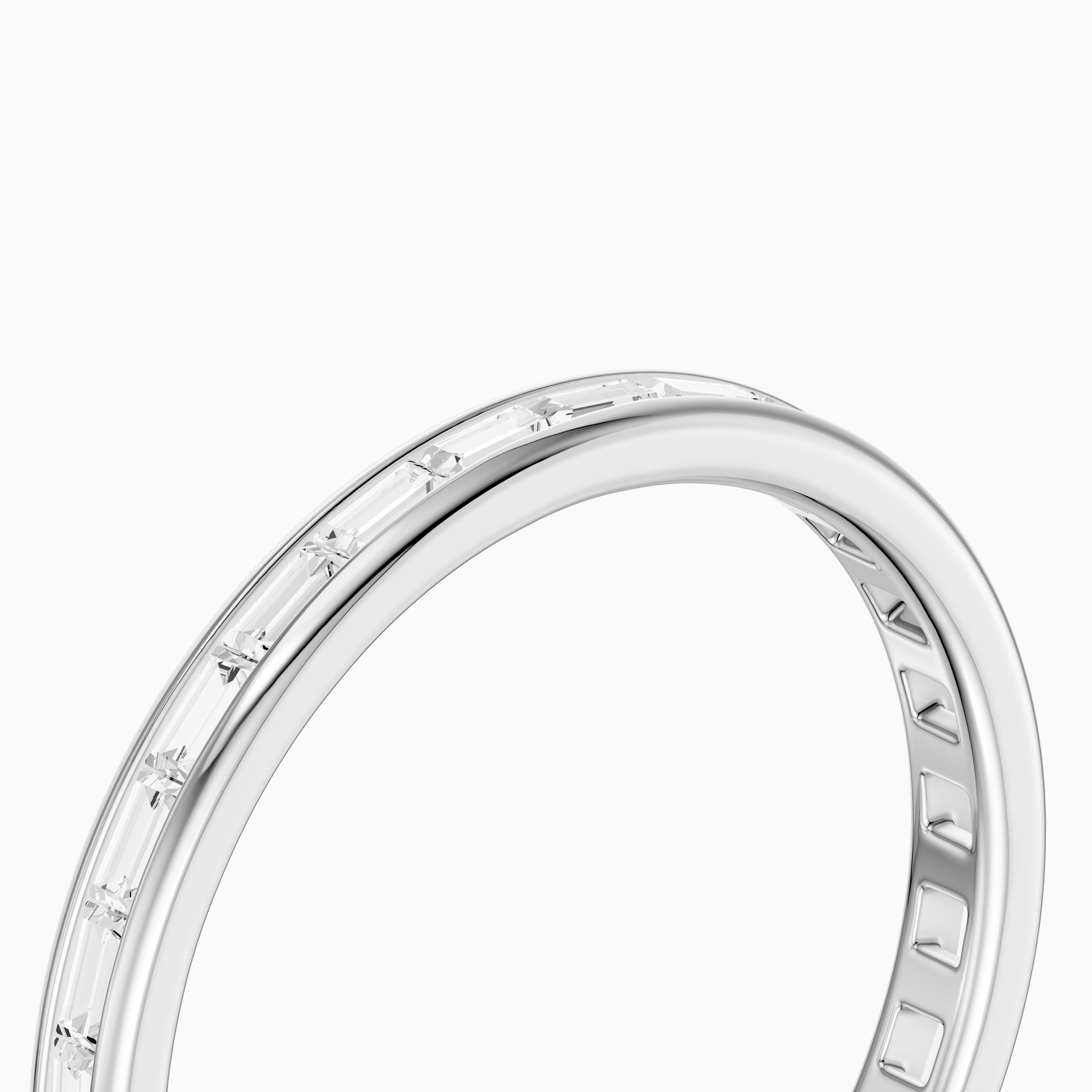 Doja Channel Set Baguette Lab Grown Diamond Stackable Eternity Band