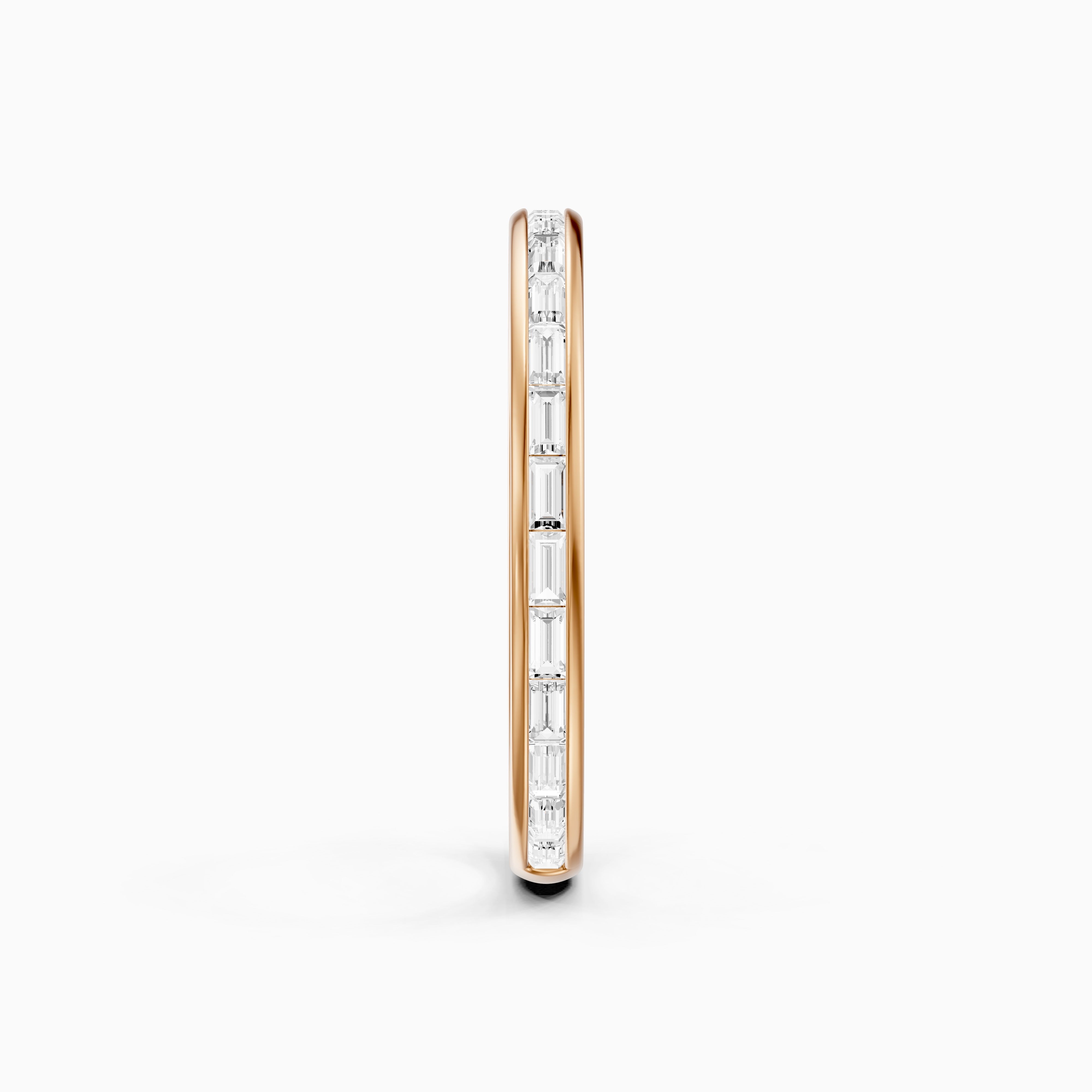 Doja Channel Set Baguette Lab Grown Diamond Stackable Eternity Band
