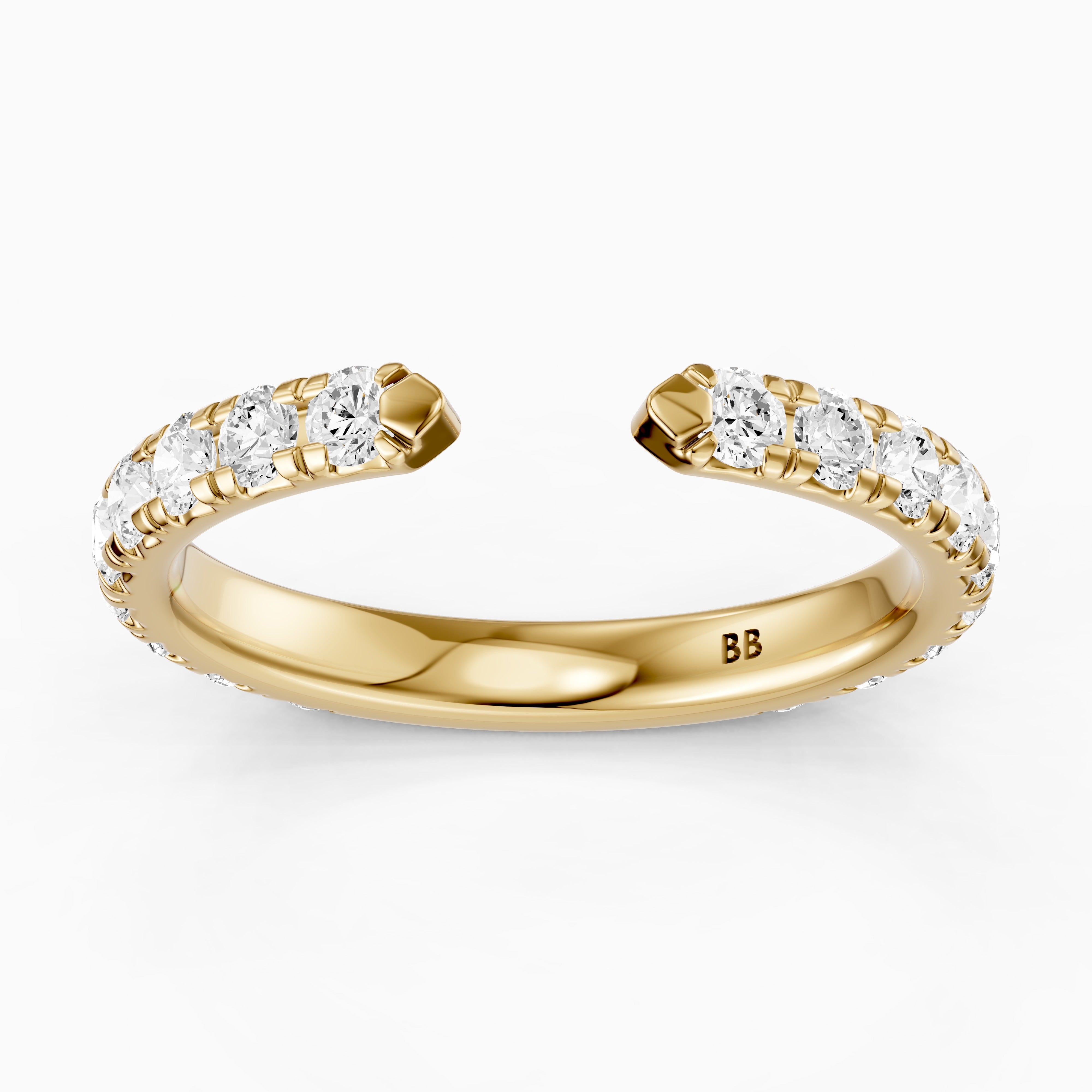 Avery Open Gap Lab Grown Diamond Wedding Band